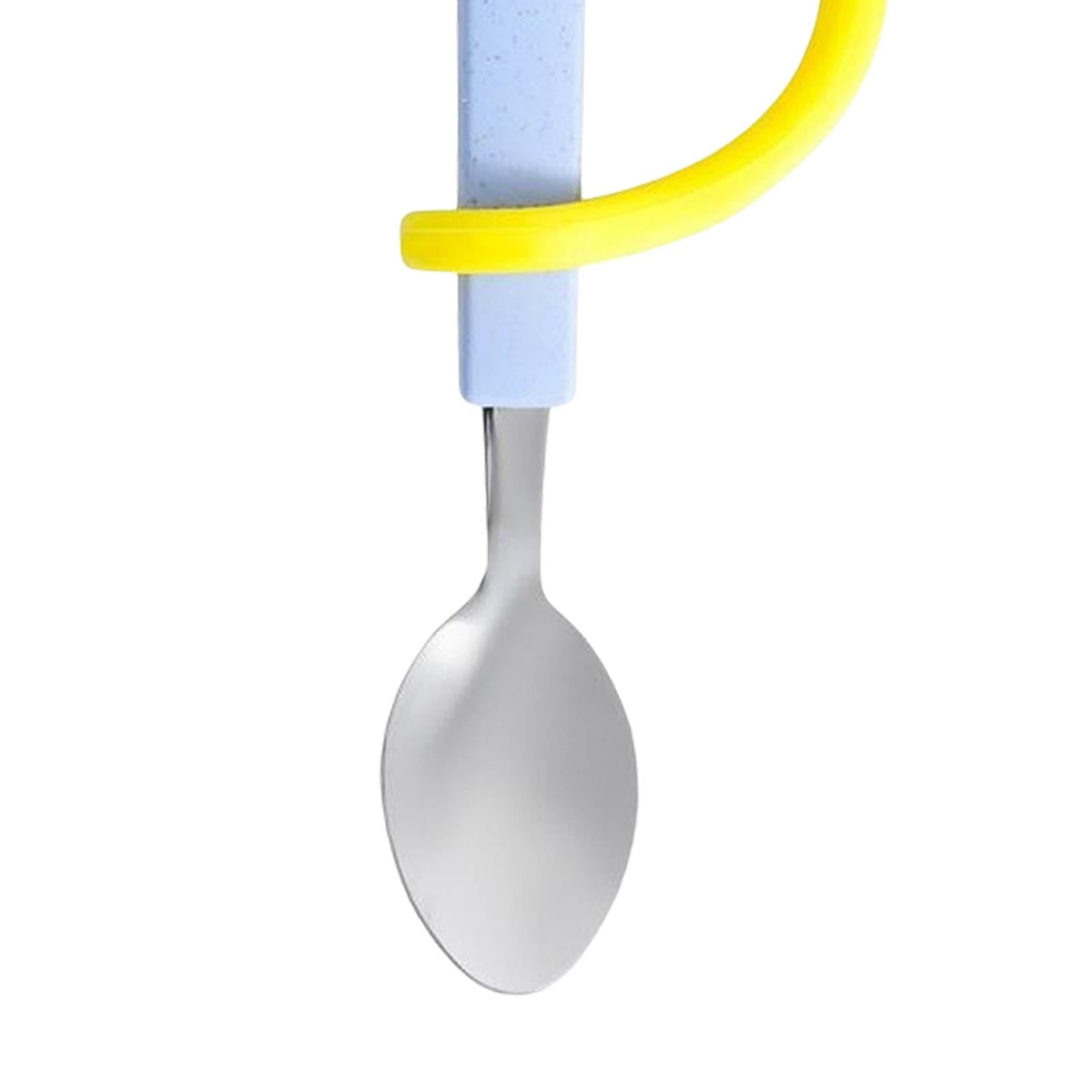 Anti-Shake Eating Aid Tableware Silicone Eating Tool  Spoon with Strap