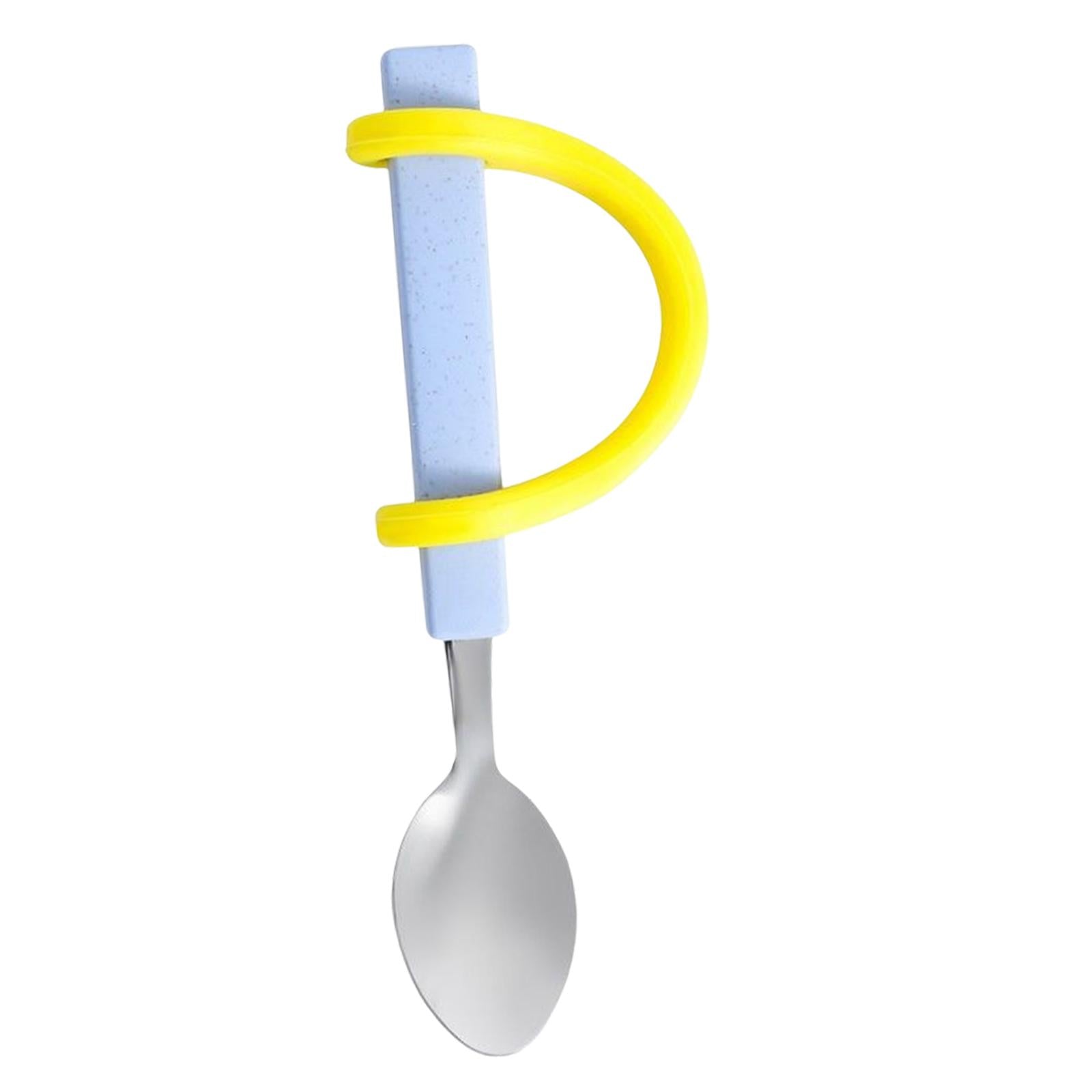 Anti-Shake Eating Aid Tableware Silicone Eating Tool  Spoon with Strap