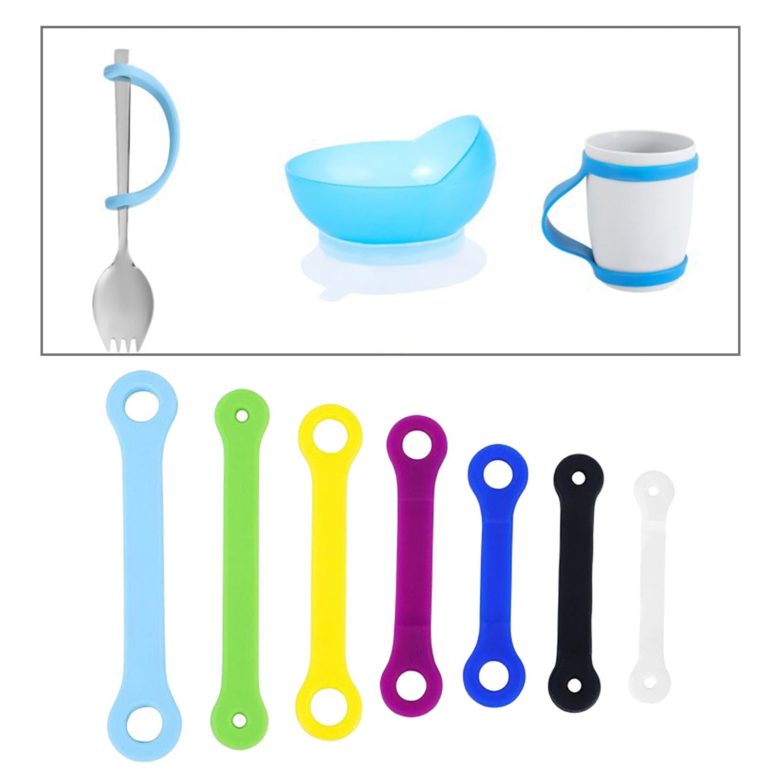 Anti-Shake Eating Aid Tableware Silicone Eating Tool  Only 7 Hand Straps
