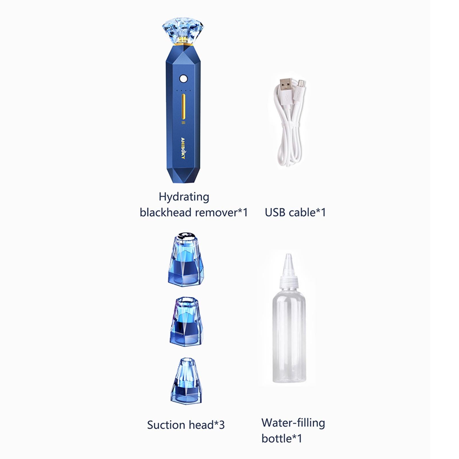 Electric Blackhead Remover Pore Vacuum 3 Suction for Blemish Pimple Blue