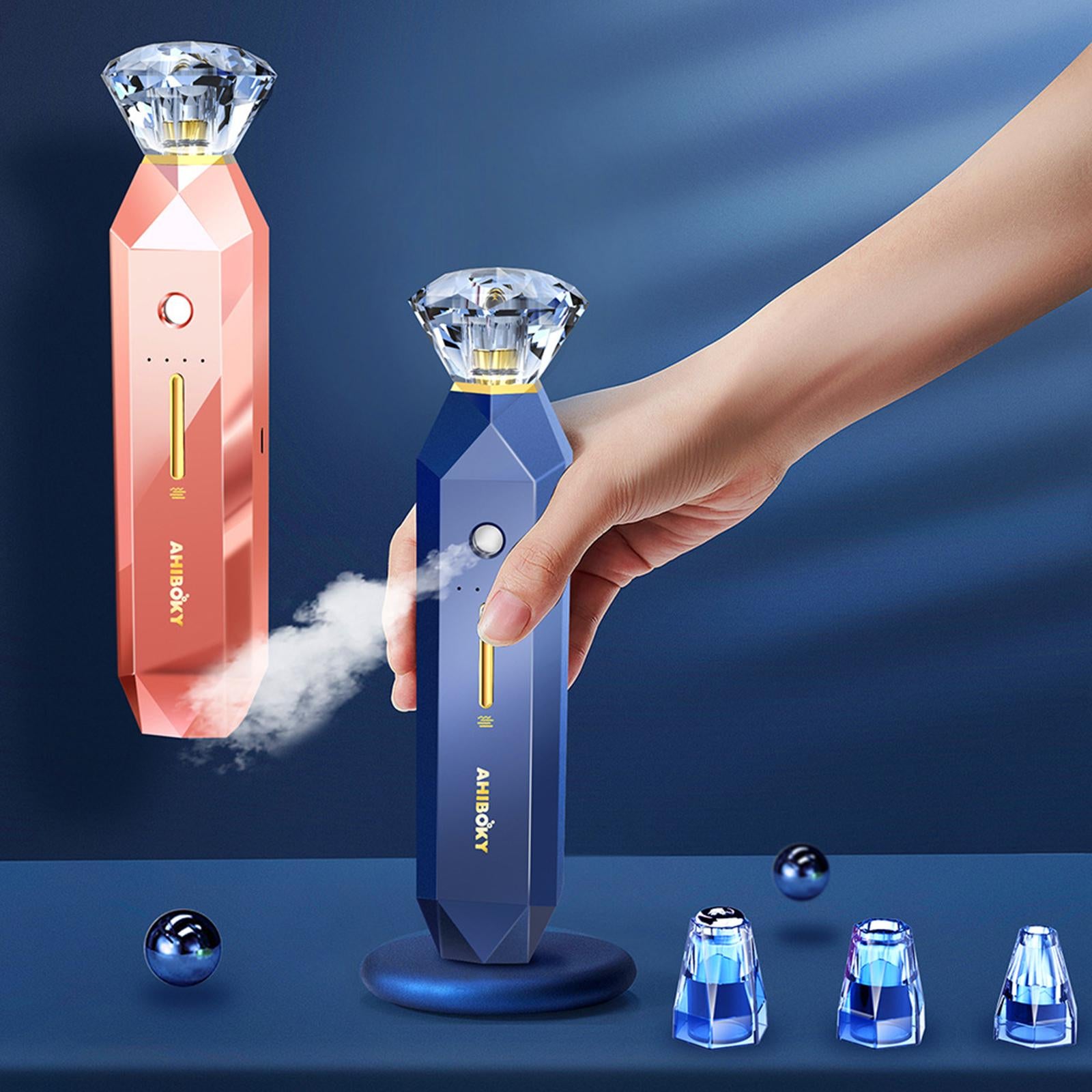 Electric Blackhead Remover Pore Vacuum 3 Suction for Blemish Pimple Pink