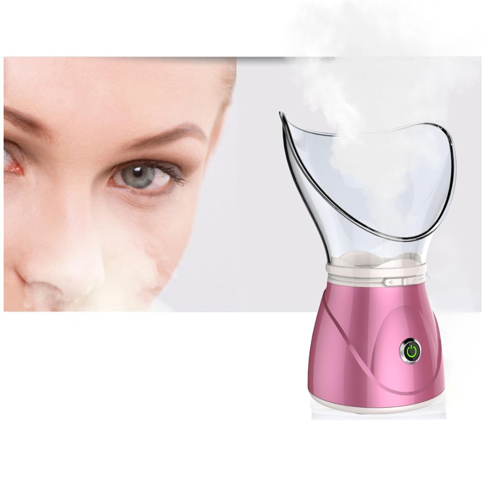 Face Steam Sprayer Warm Mist Pores Steam Sprayer Face Steamer for Home SPA Pink