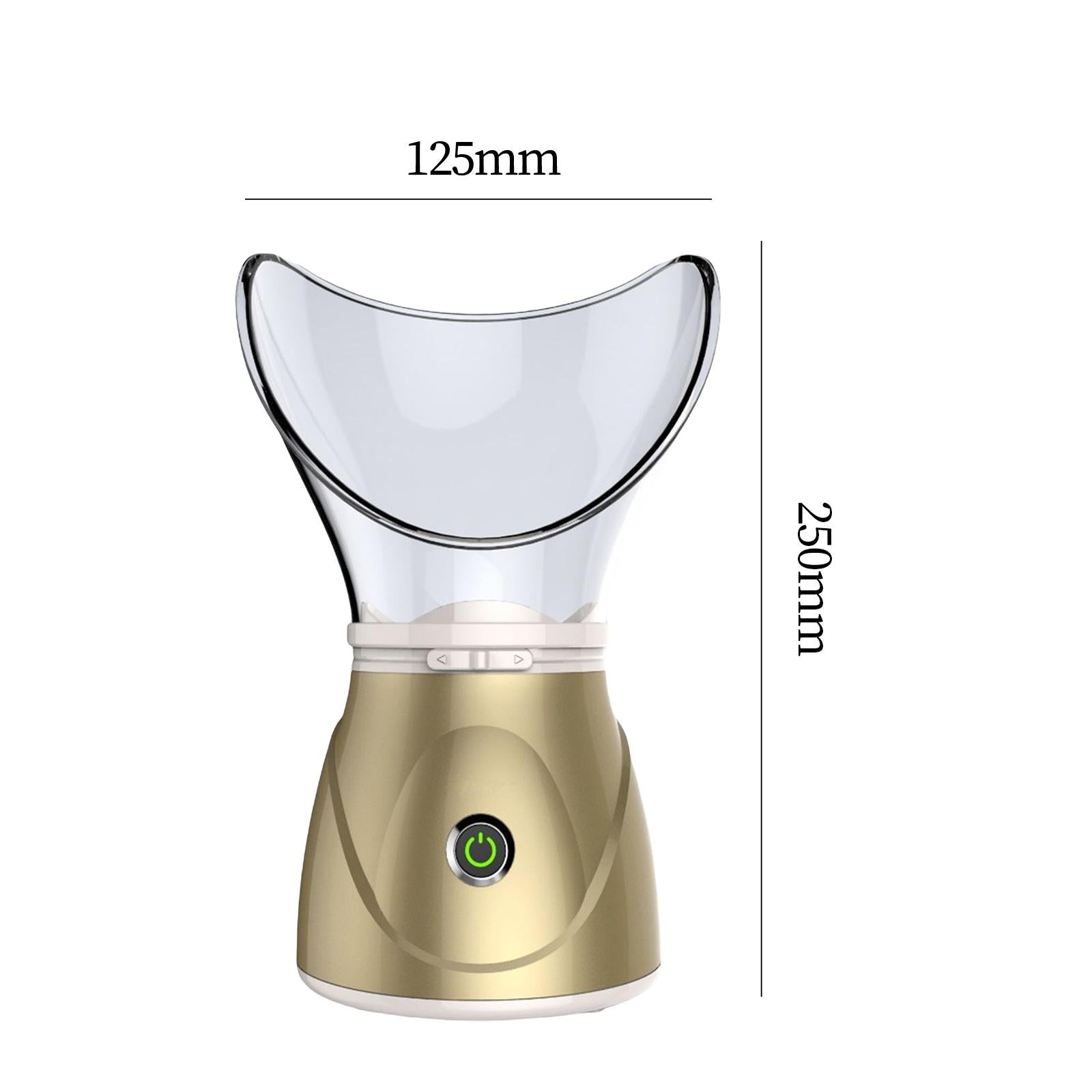 Face Steam Sprayer Warm Mist Pores Steam Sprayer Face Steamer for Home SPA Golden