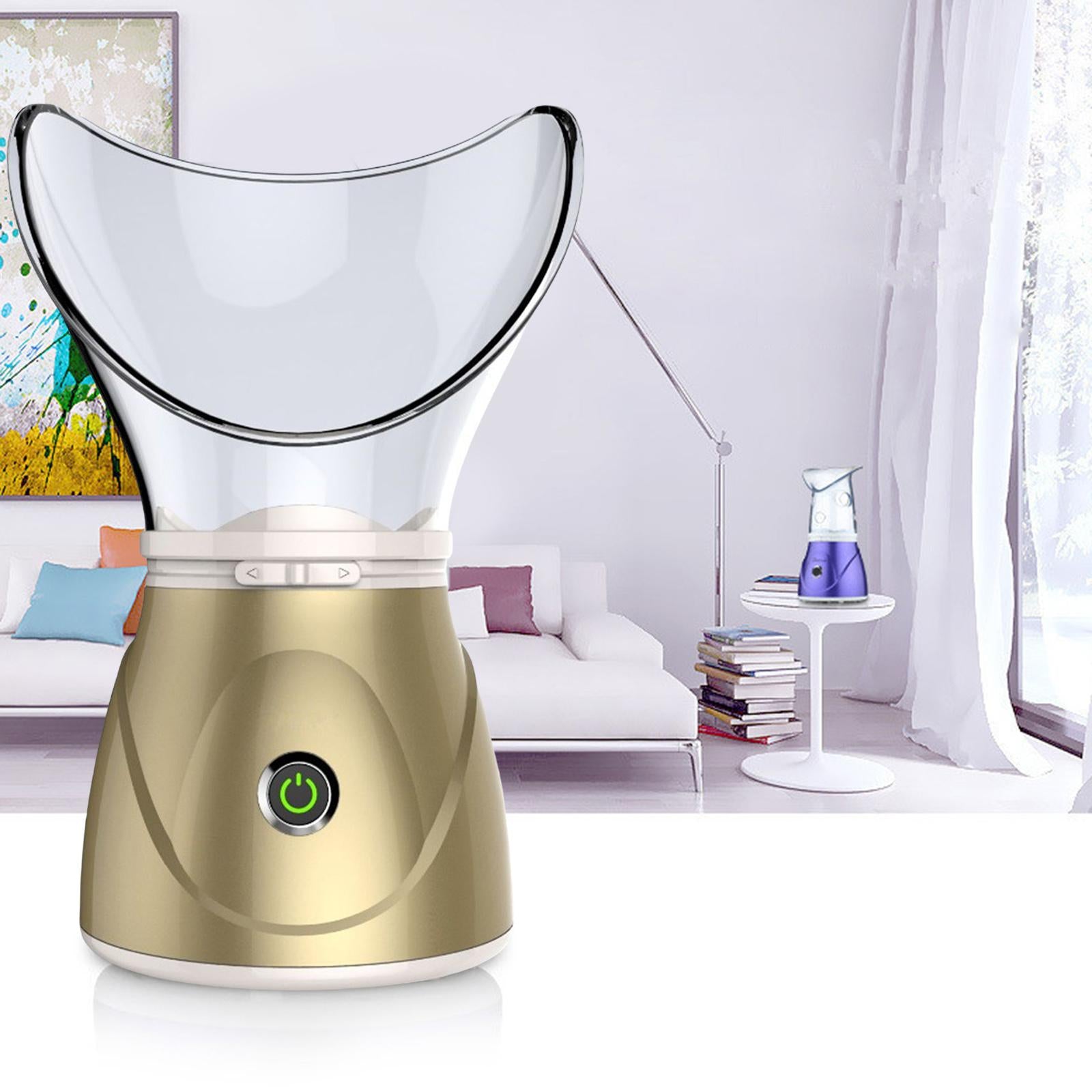 Face Steam Sprayer Warm Mist Pores Steam Sprayer Face Steamer for Home SPA Golden