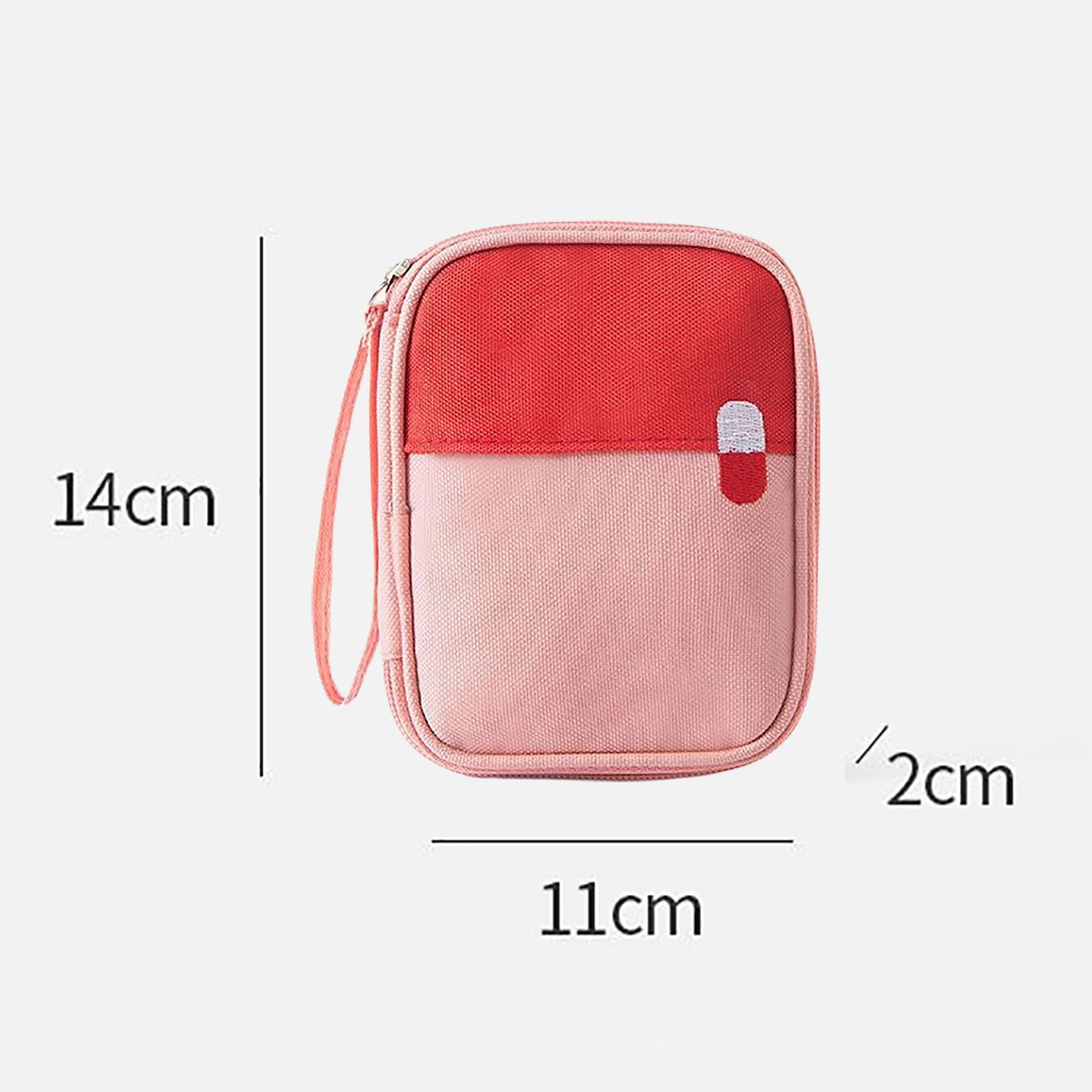 First Aid Bag Storage Pouch Emergency Survival Bag for Hiking Pink S
