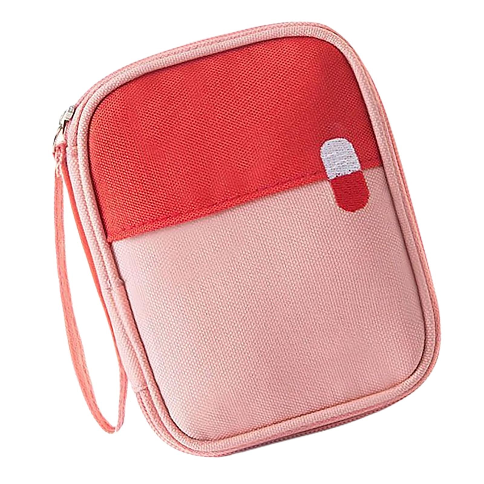 First Aid Bag Storage Pouch Emergency Survival Bag for Hiking Pink S