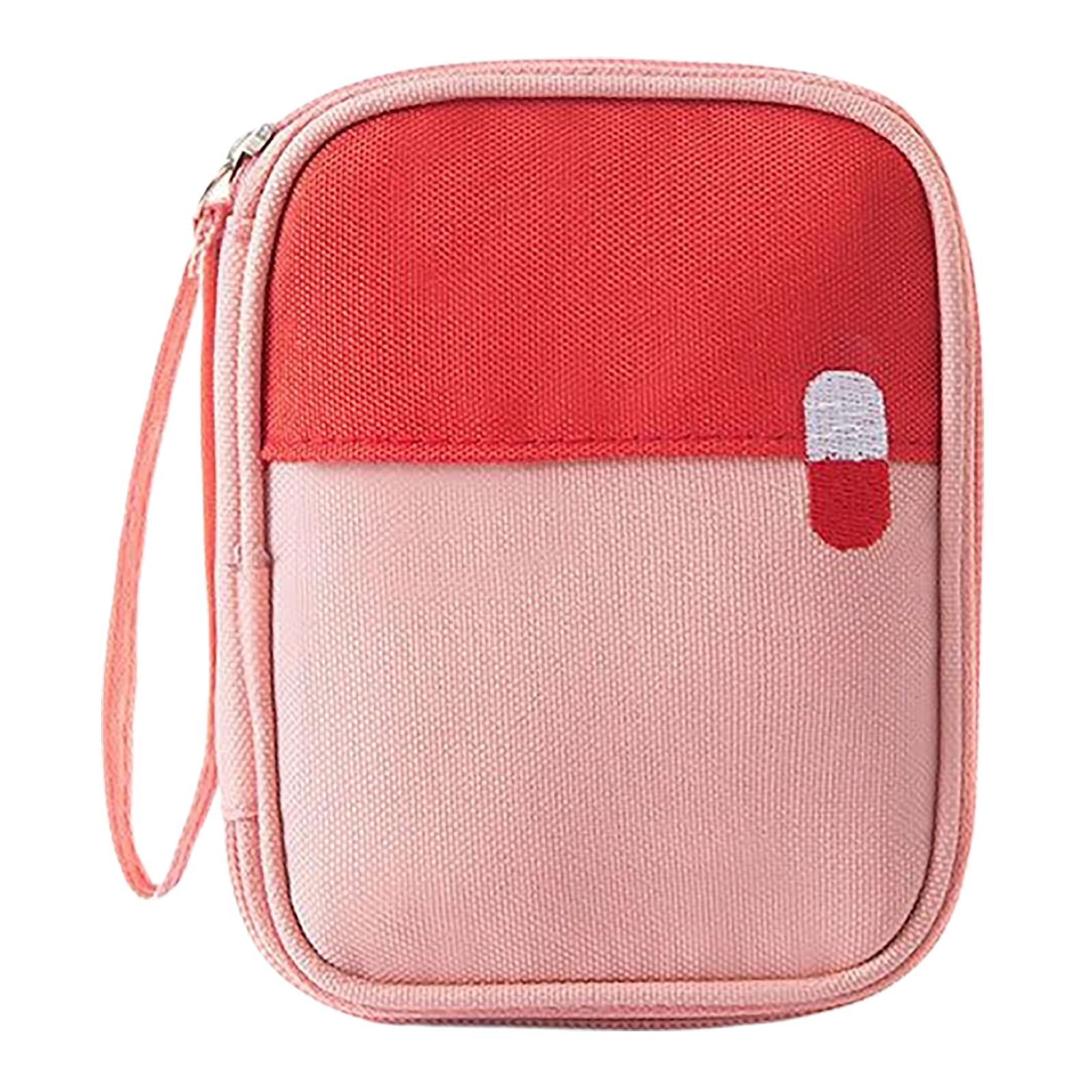 First Aid Bag Storage Pouch Emergency Survival Bag for Hiking Pink S
