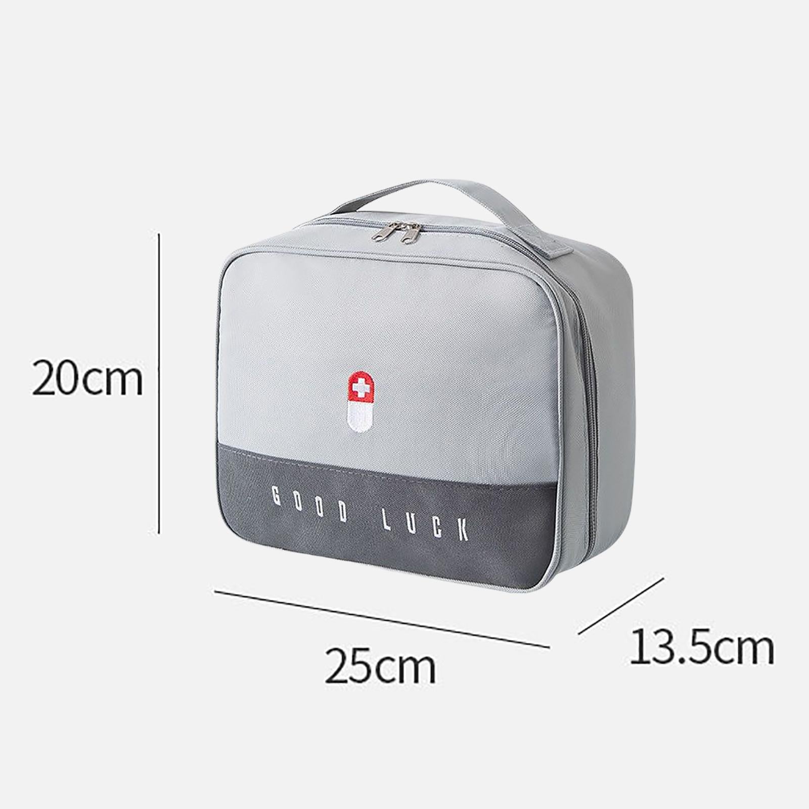 First Aid Bag Storage Pouch Emergency Survival Bag for Hiking Gray L