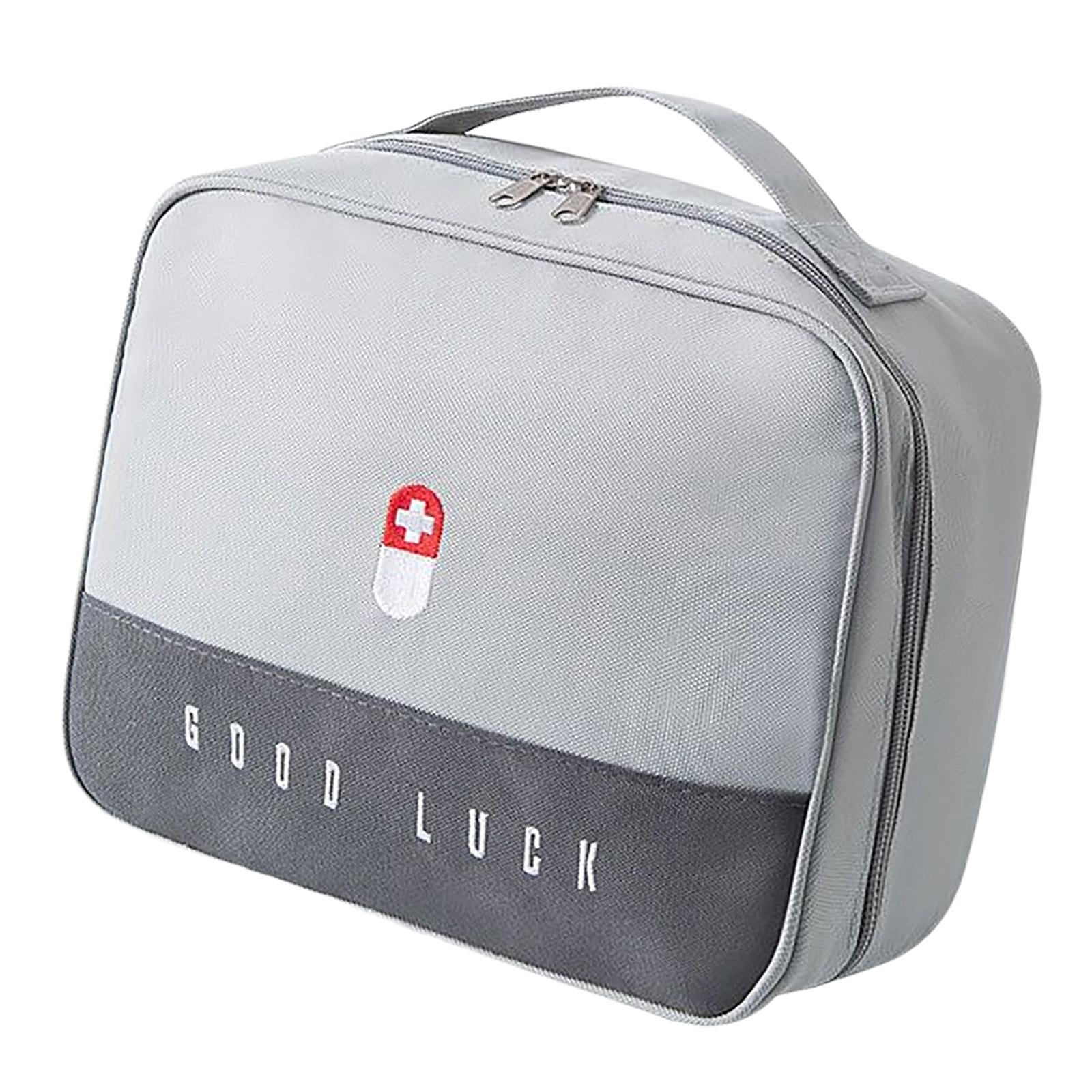 First Aid Bag Storage Pouch Emergency Survival Bag for Hiking Gray L