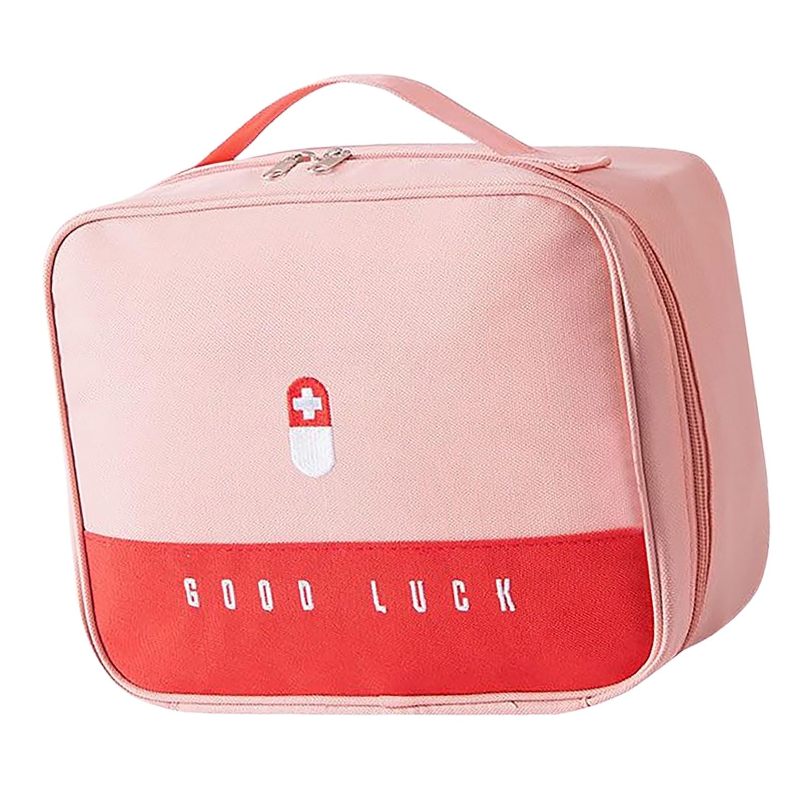 First Aid Bag Storage Pouch Emergency Survival Bag for Hiking Pink L