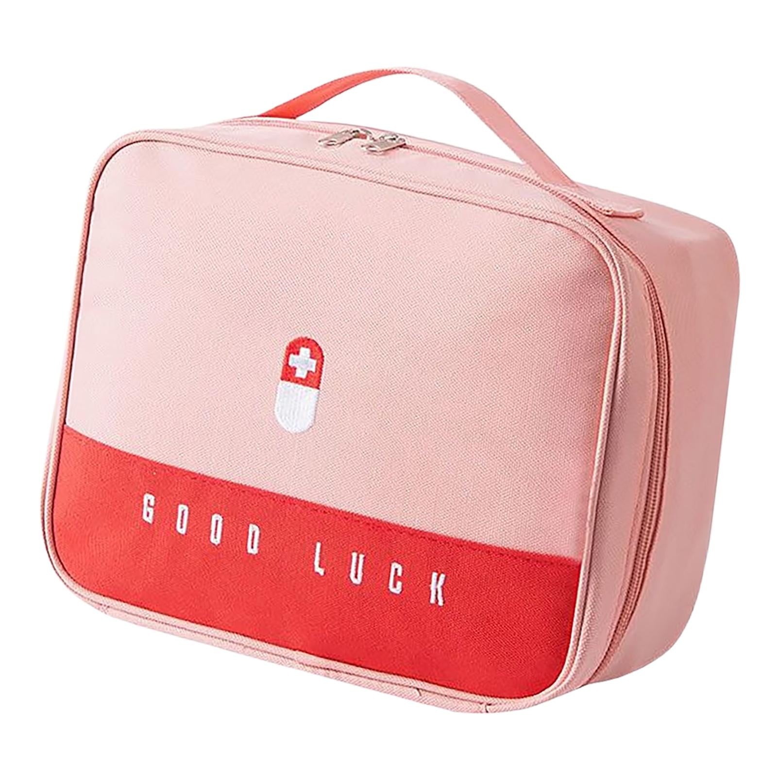 First Aid Bag Storage Pouch Emergency Survival Bag for Hiking Pink L