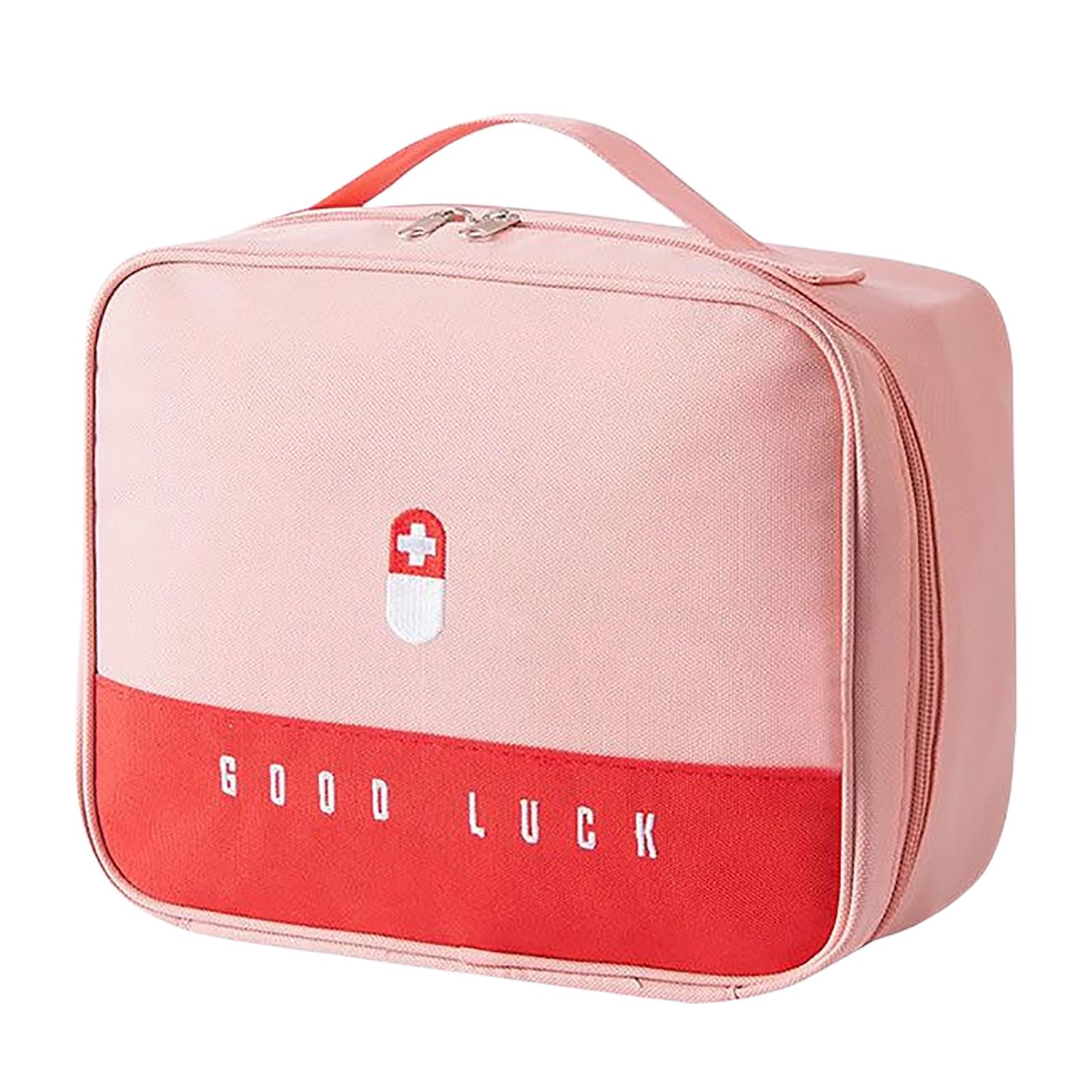 First Aid Bag Storage Pouch Emergency Survival Bag for Hiking Pink L