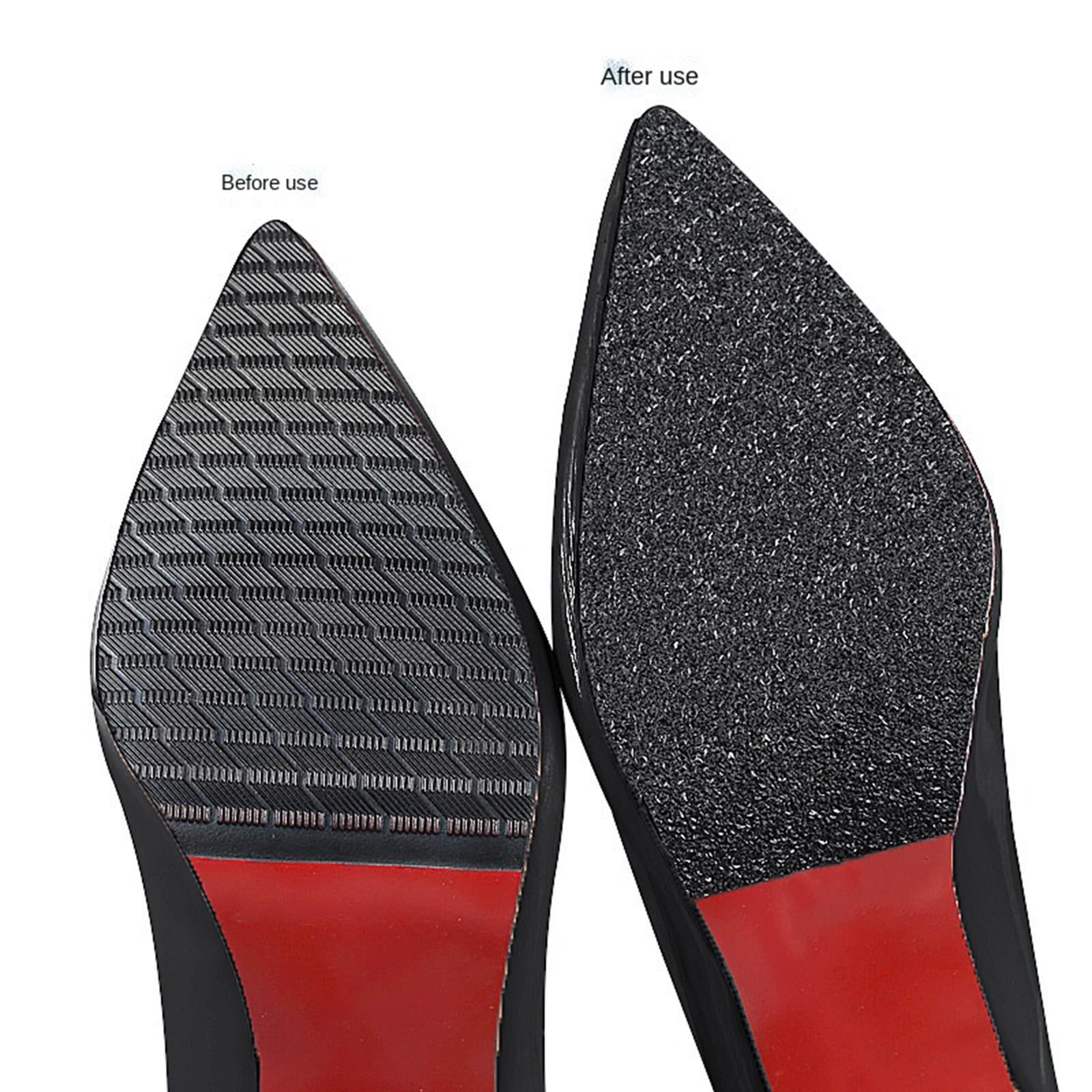 PVC Shoe Sole Protectors Self-Adhesive for High Heels Women Black 10x150cm