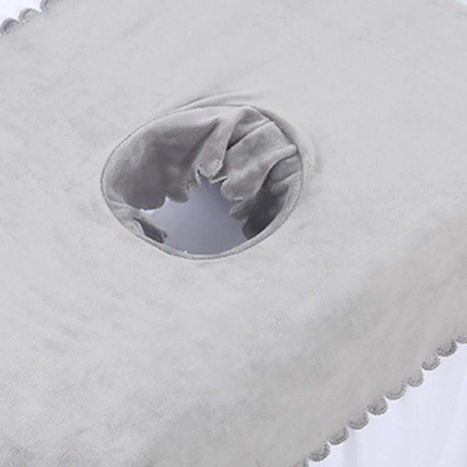 Massage Table Sheet Covers with Face Breath Hole Skin Care for Massage Bed Light Gray