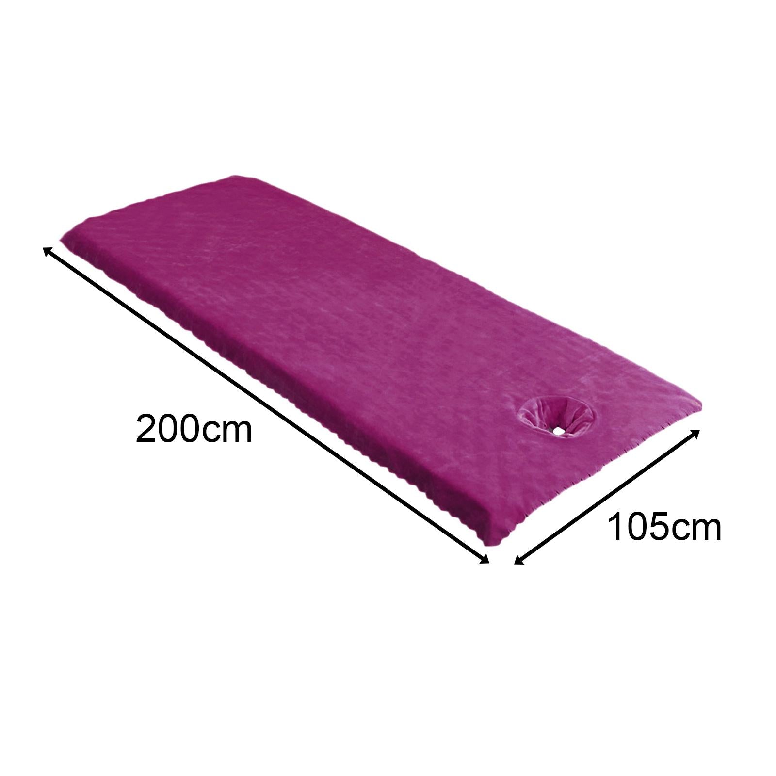 Massage Table Sheet Covers with Face Hole Polyester Fiber for Massage Bed Violets