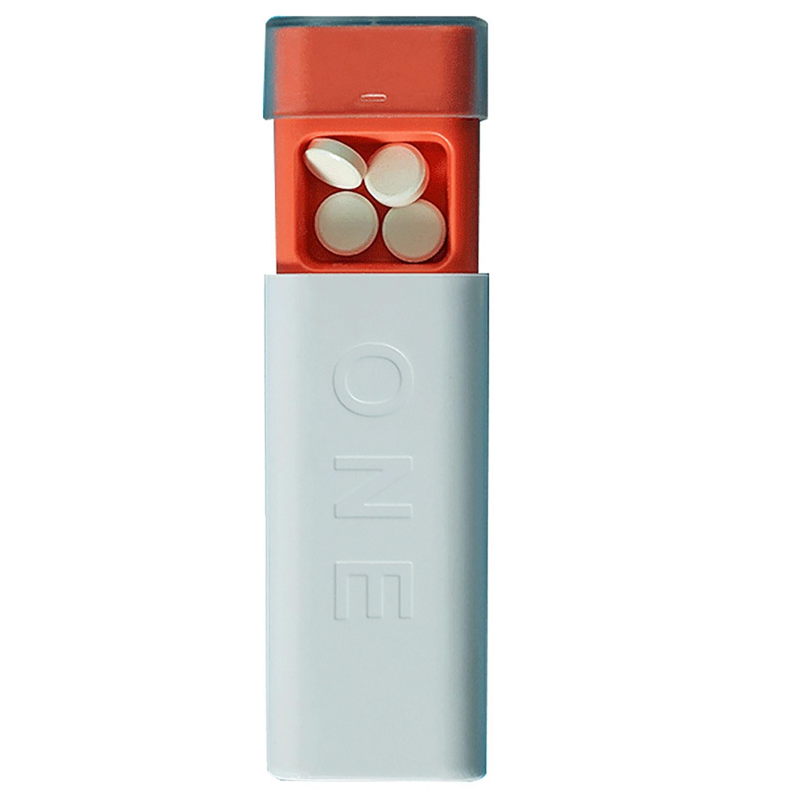 Pill Case Waterproof for Purse or Pocket for Travel or Daily Use Container White