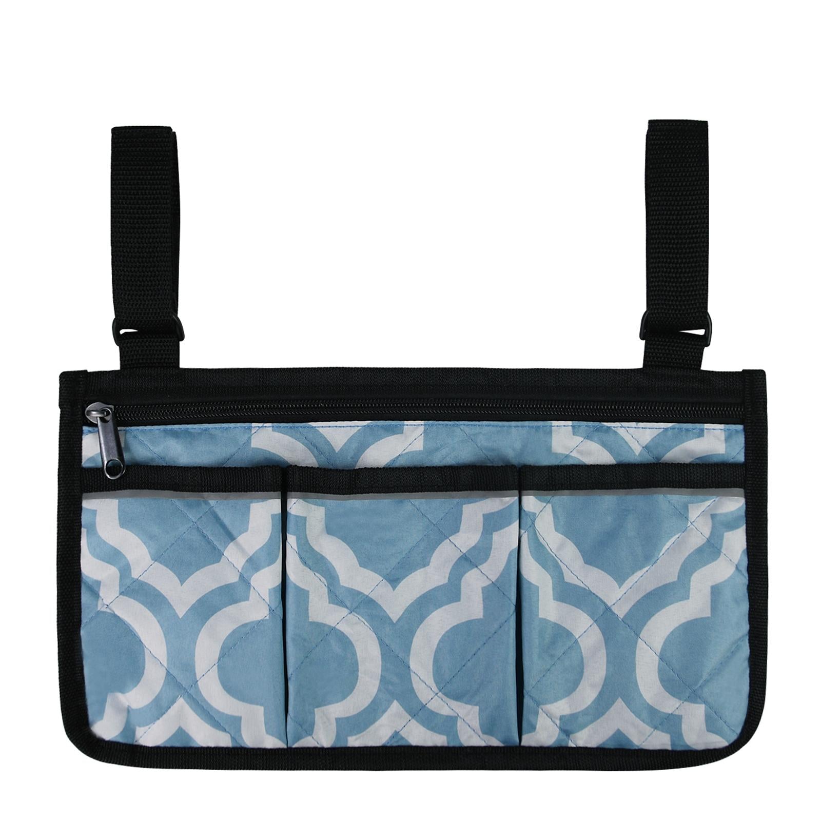 Side Pouch Armrest Rollator Holder Storage Bag for Wheelchair Snacks Parent Gray