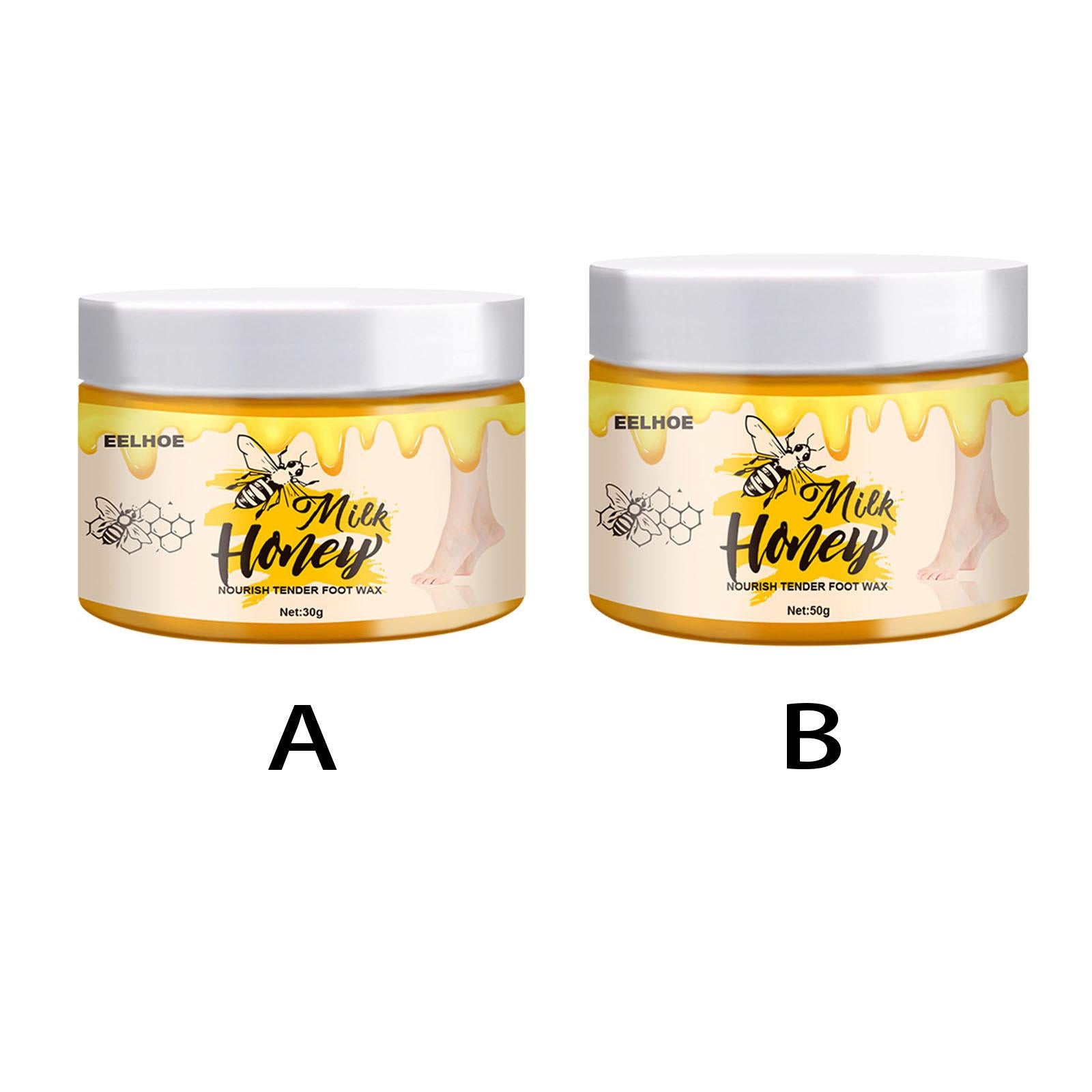 Natural Milk Honey Wax Foot Mask Nourish Roughness Foot Soothing Care 30g