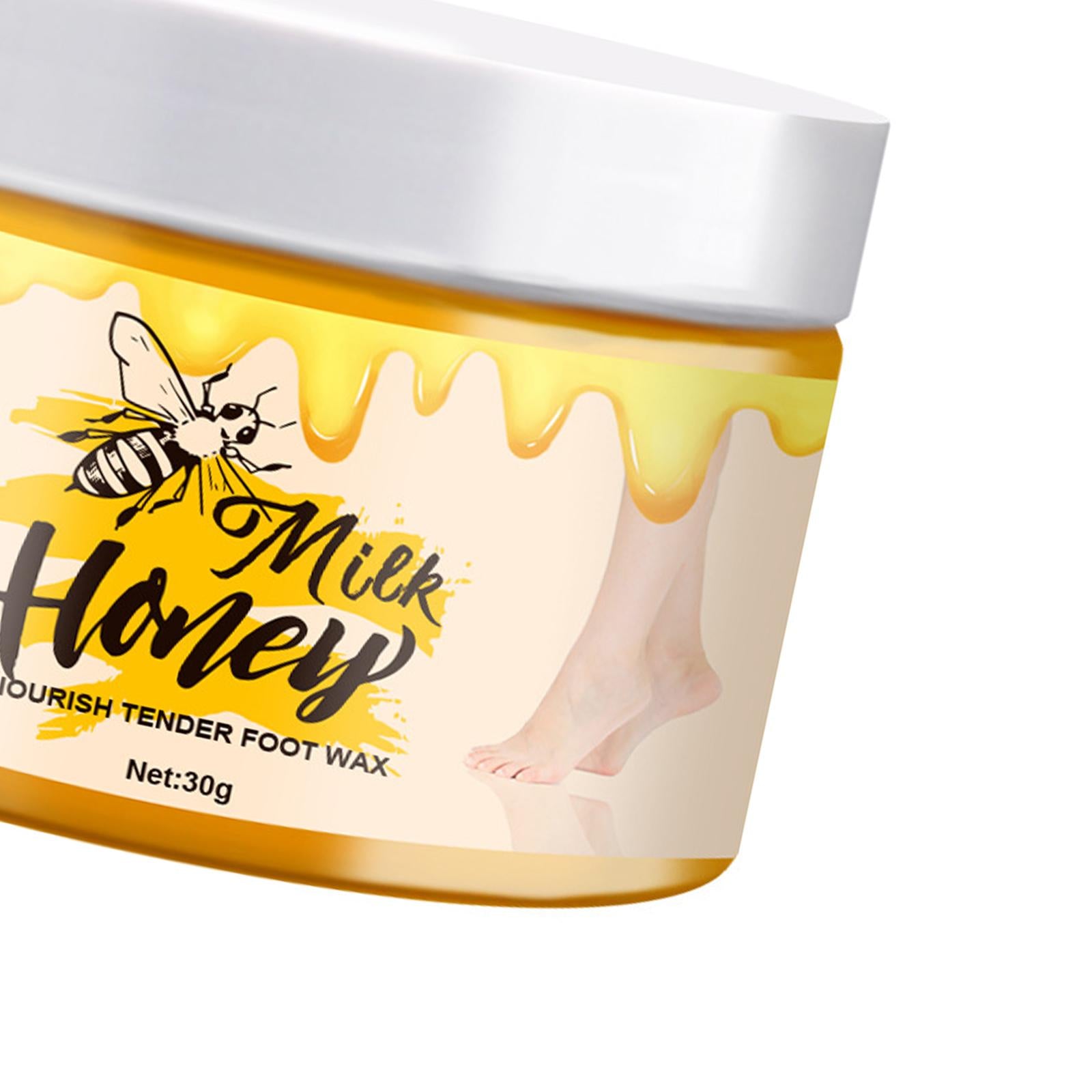 Natural Milk Honey Wax Foot Mask Nourish Roughness Foot Soothing Care 30g