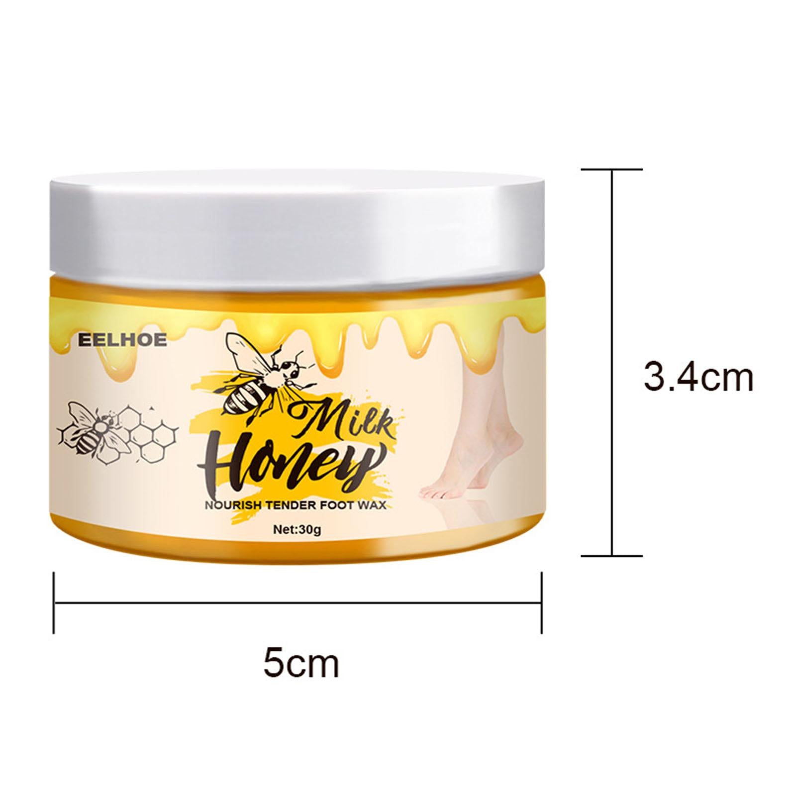 Natural Milk Honey Wax Foot Mask Nourish Roughness Foot Soothing Care 30g