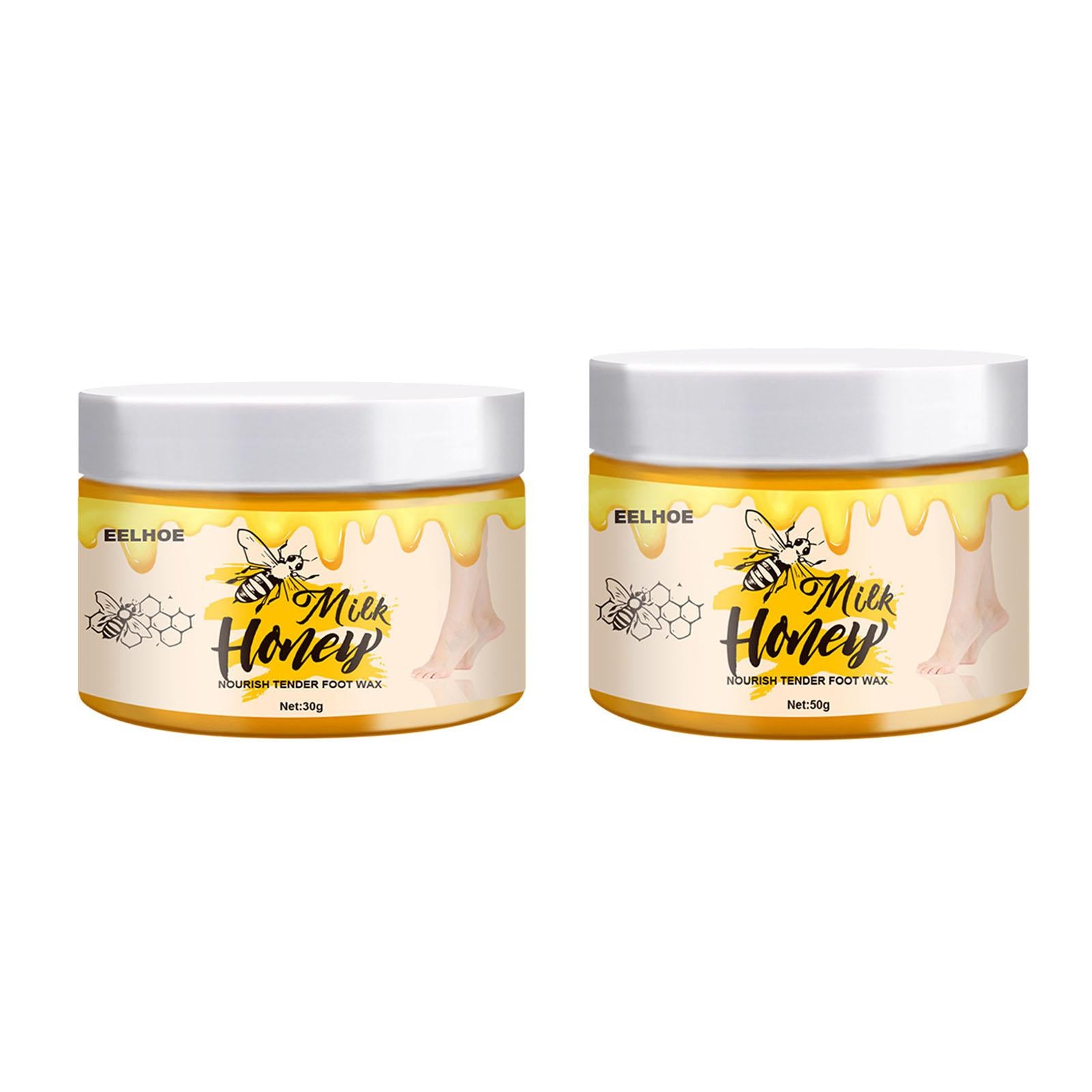 Natural Milk Honey Wax Foot Mask Nourish Roughness Foot Soothing Care 30g