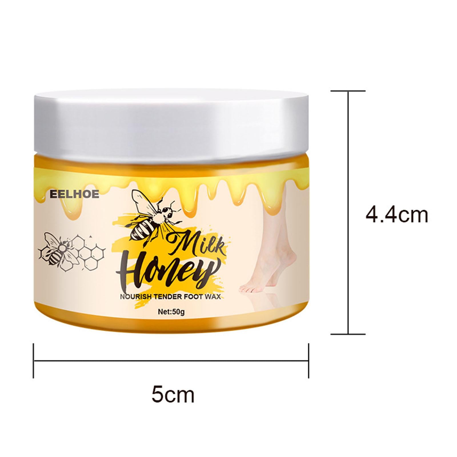 Natural Milk Honey Wax Foot Mask Nourish Roughness Foot Soothing Care 50g
