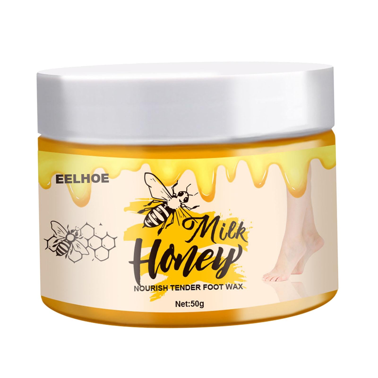 Natural Milk Honey Wax Foot Mask Nourish Roughness Foot Soothing Care 50g