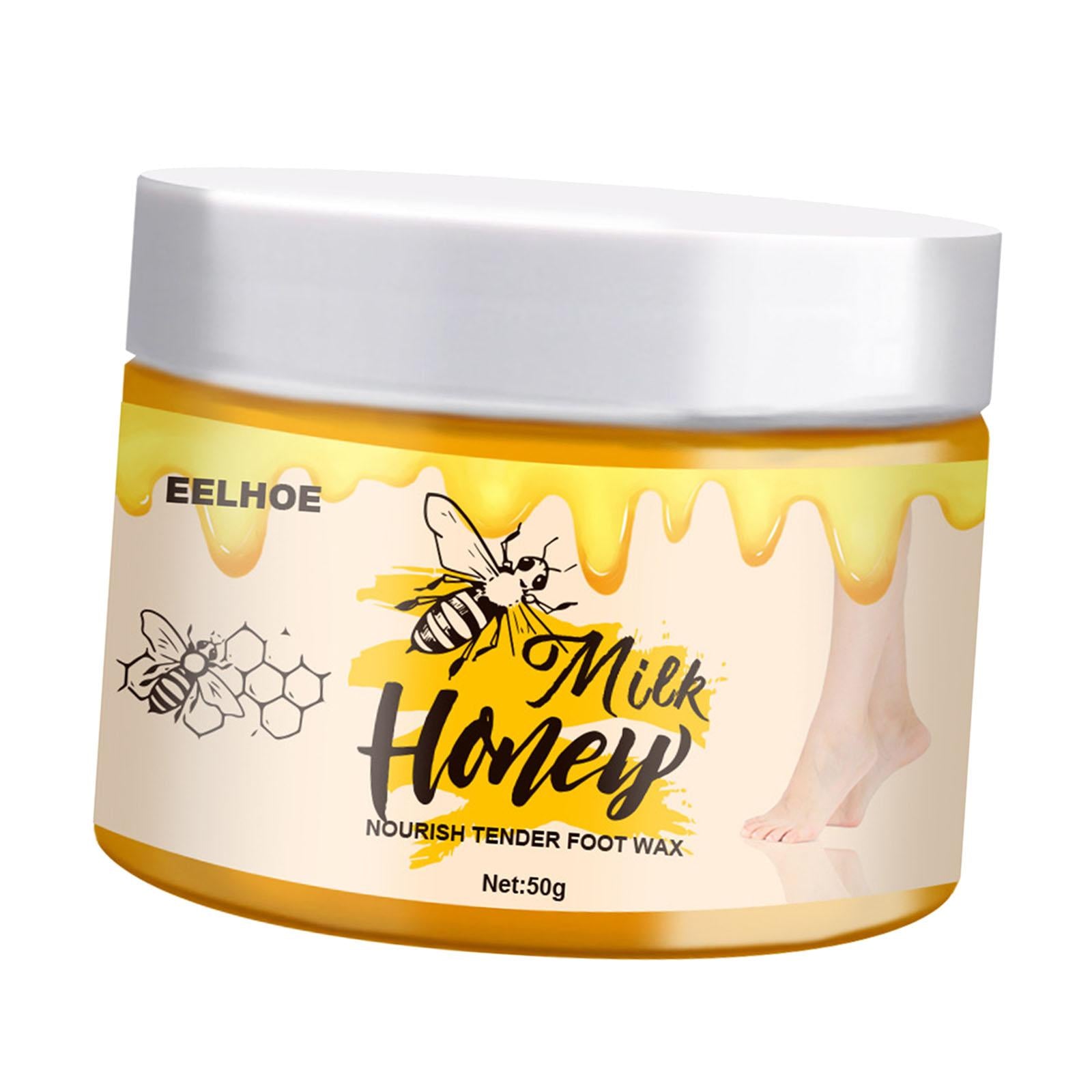 Natural Milk Honey Wax Foot Mask Nourish Roughness Foot Soothing Care 50g