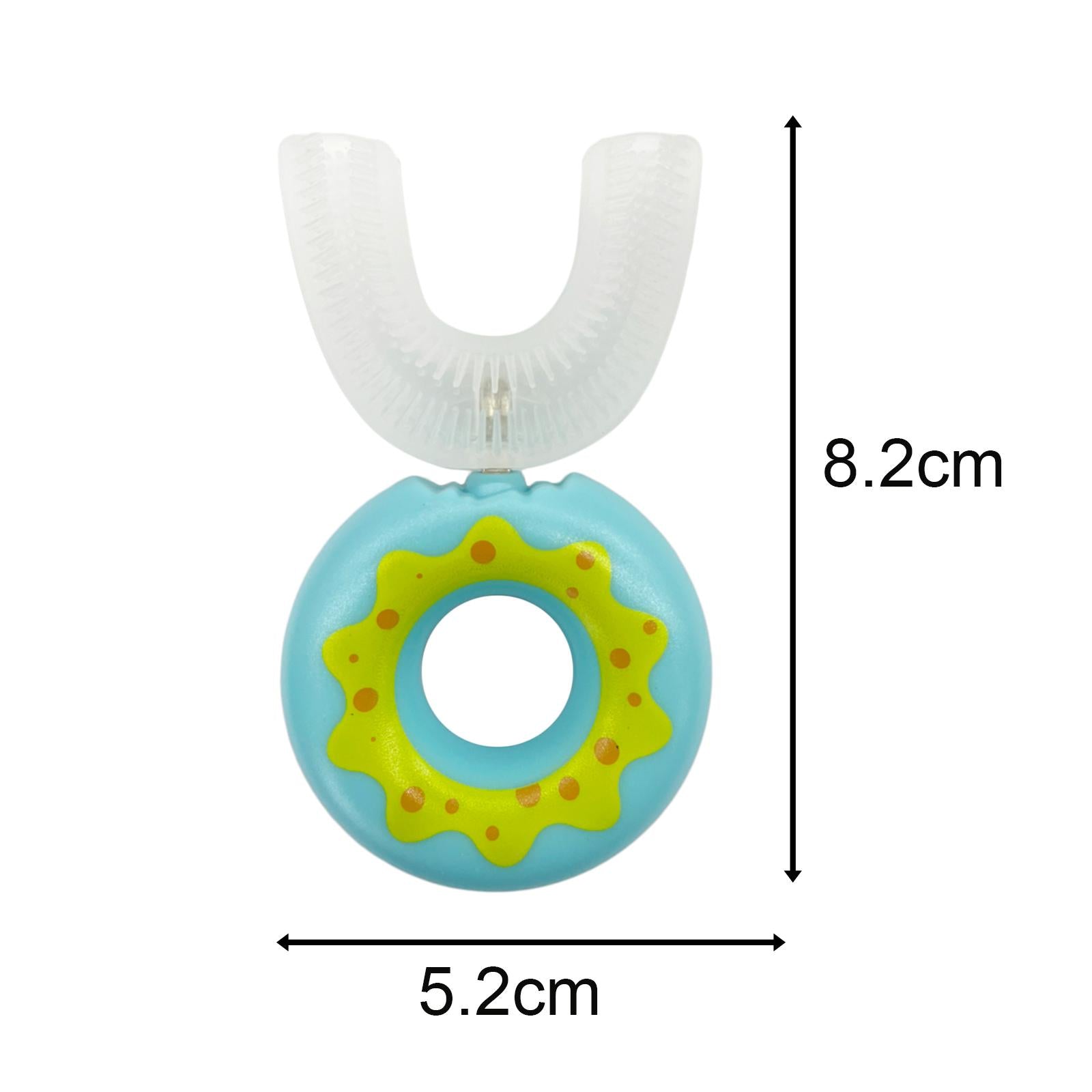 U Shaped Manual Kids Toothbrush Oral Cleaning for Kids Baby Blue 6-12 Years