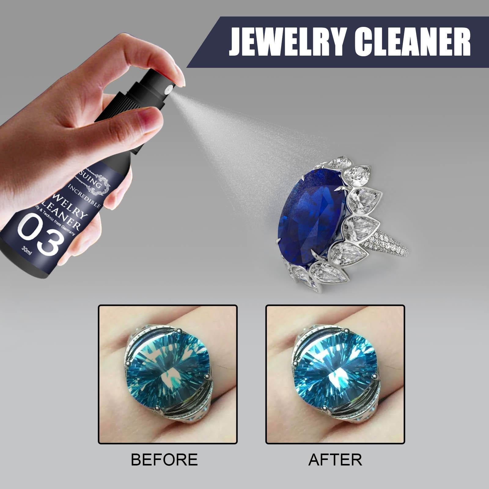Jewelry Cleaner Cleaning Spray Stain Free for Necklace Silver Earrings Watch 30ml