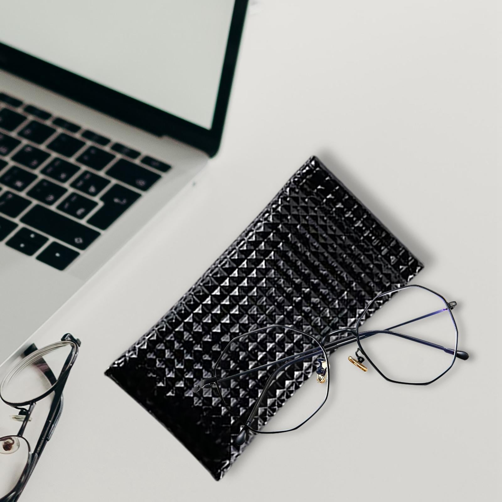 Sunglasses Case 3D Diamond Design Fashion for Reading Glasses black