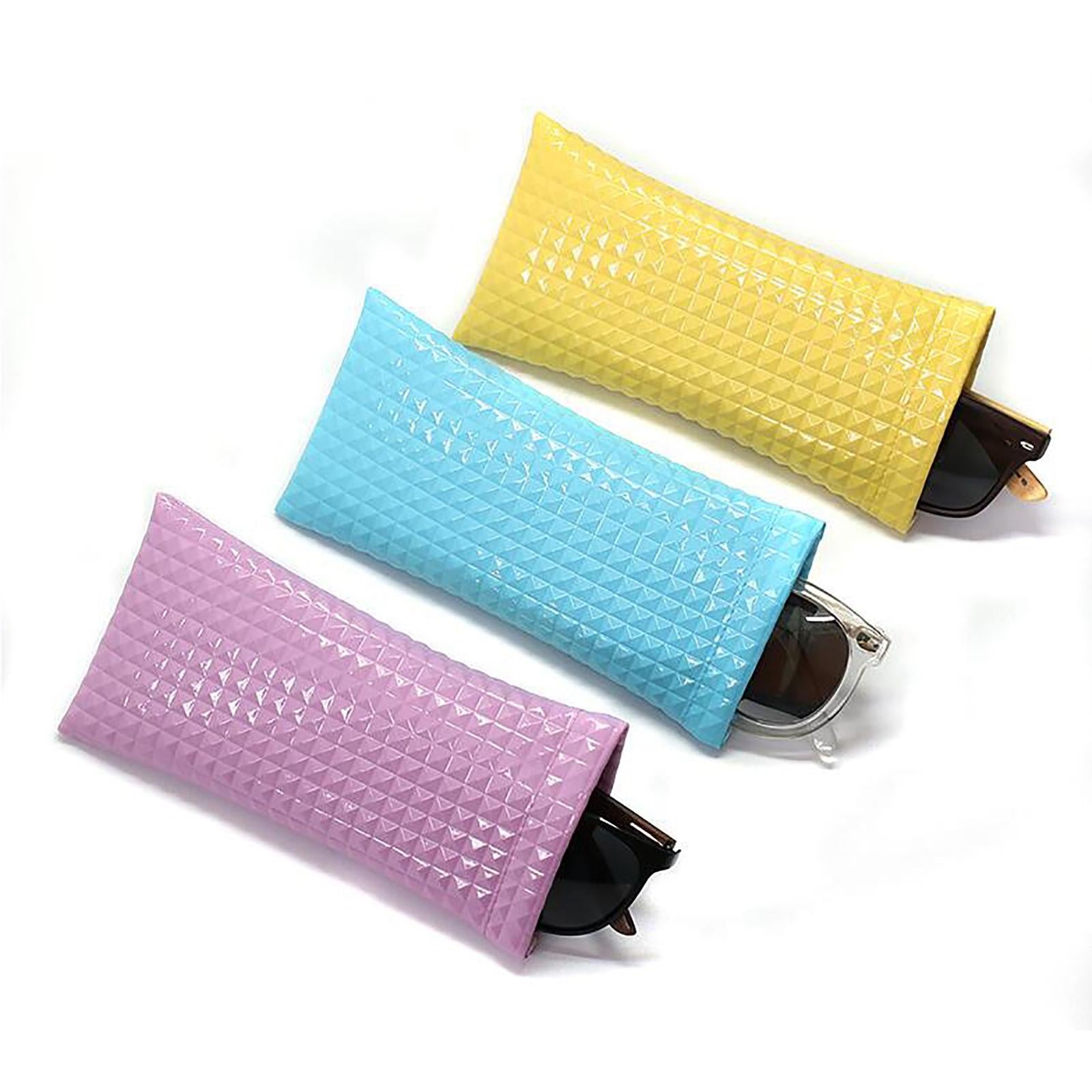 Sunglasses Case 3D Diamond Design Fashion for Reading Glasses gold