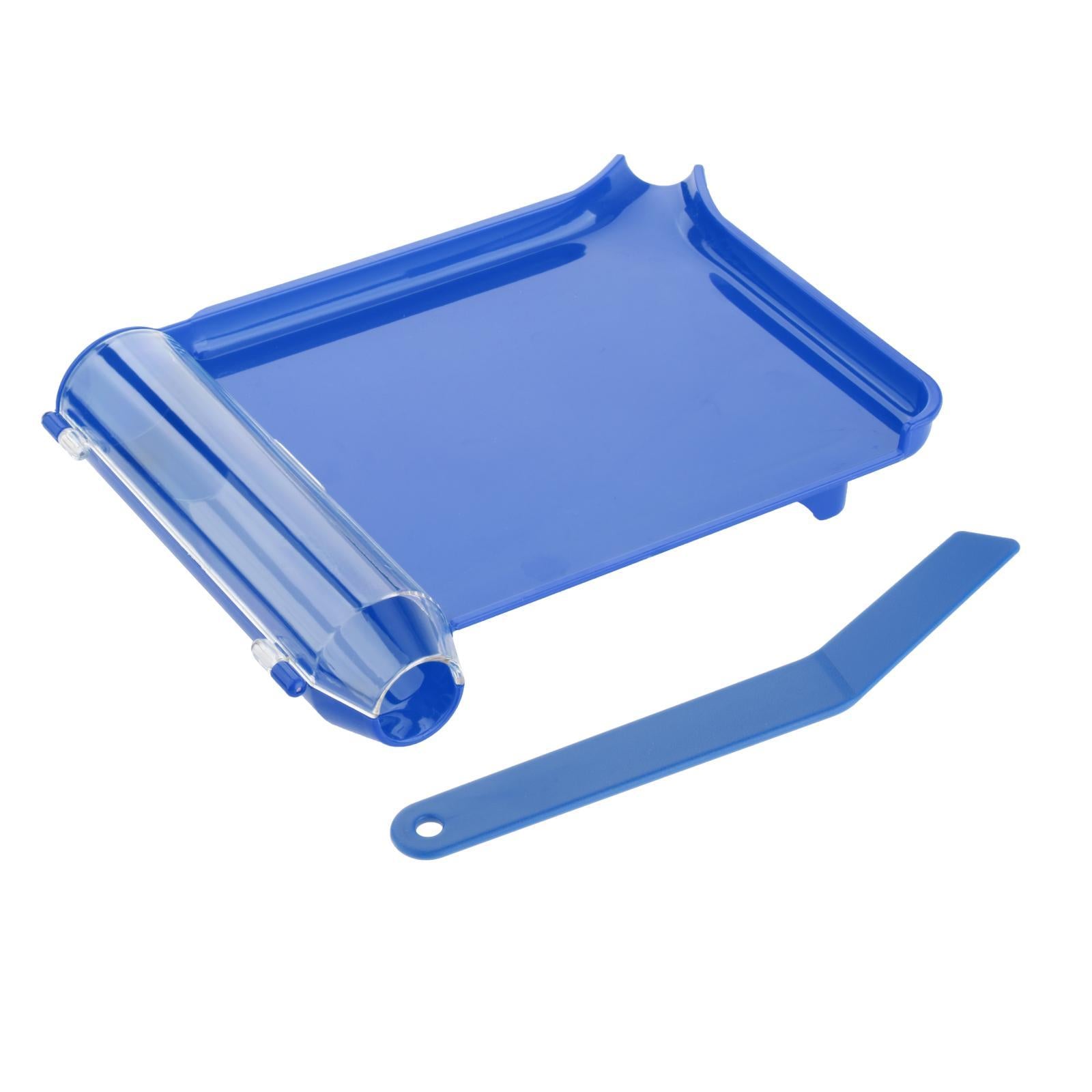 Pharmacy Medicines Counter Capsules Counting Dispensing Tray w/ Spatula Blue