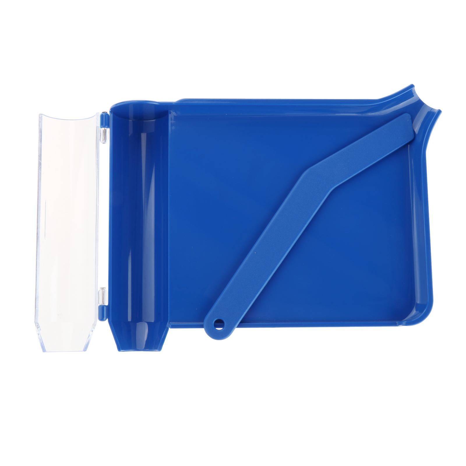 Pharmacy Medicines Counter Capsules Counting Dispensing Tray w/ Spatula Blue
