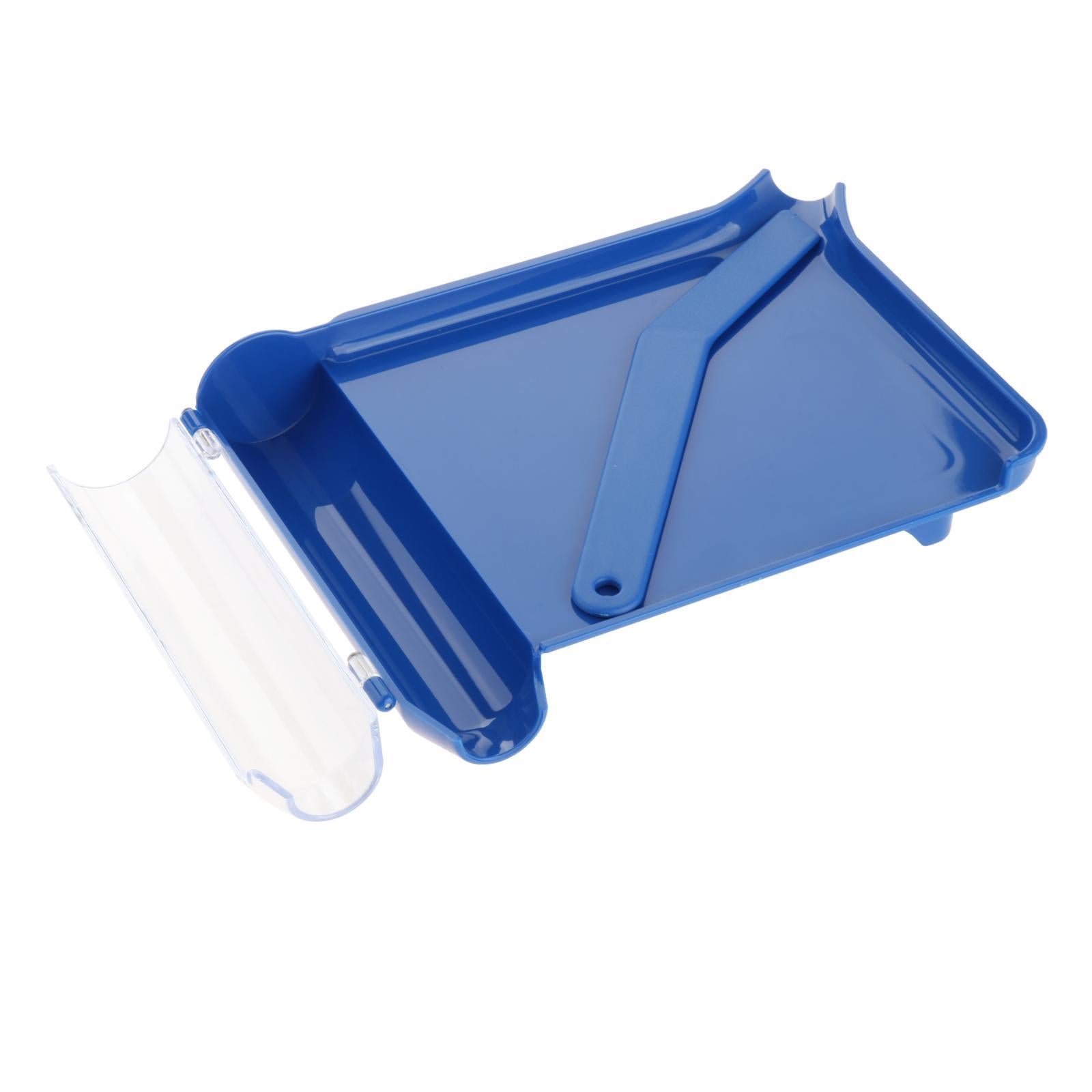 Pharmacy Medicines Counter Capsules Counting Dispensing Tray w/ Spatula Blue