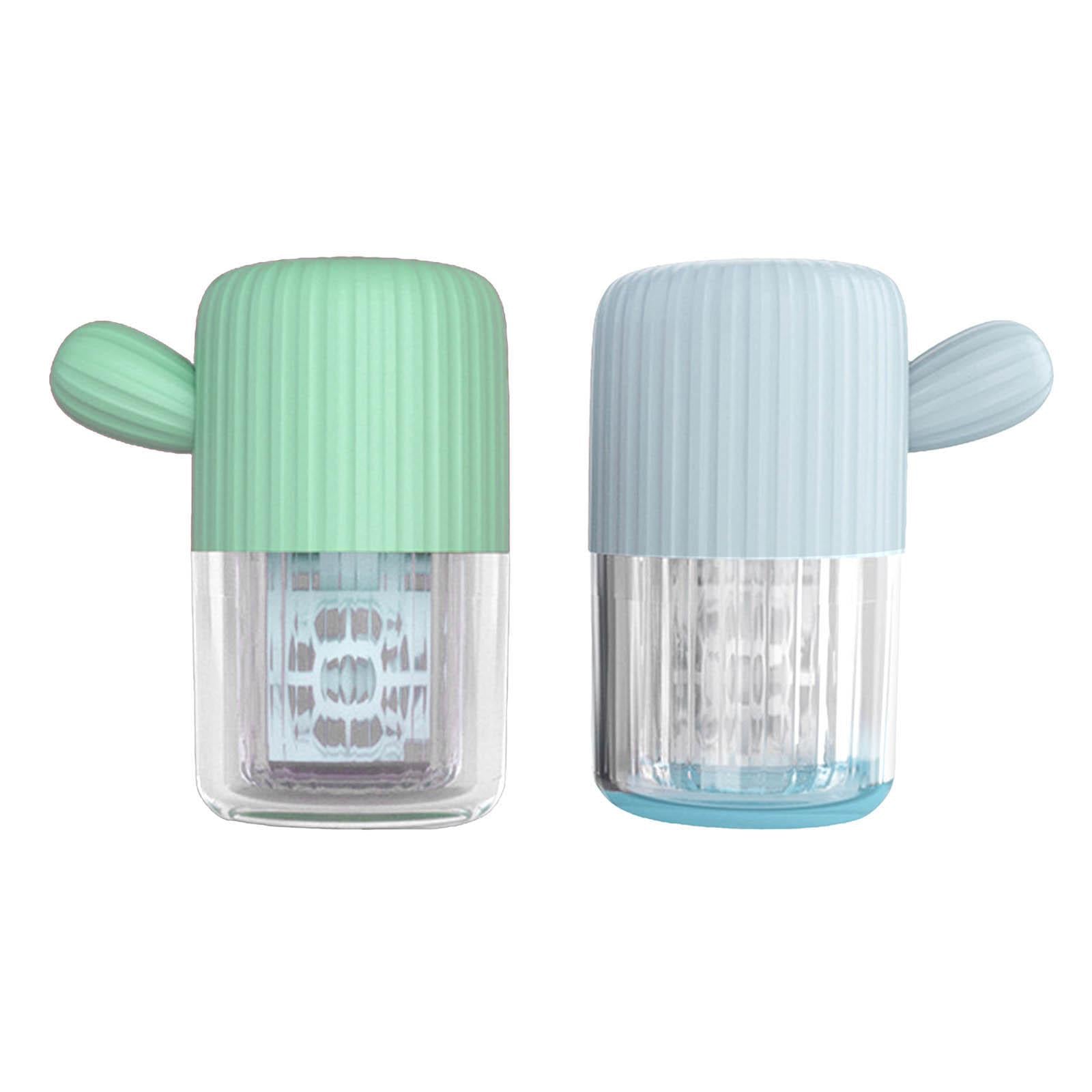 Contact Lens Cleaner Washer Manually No Need Charge Plastic for Travel Green