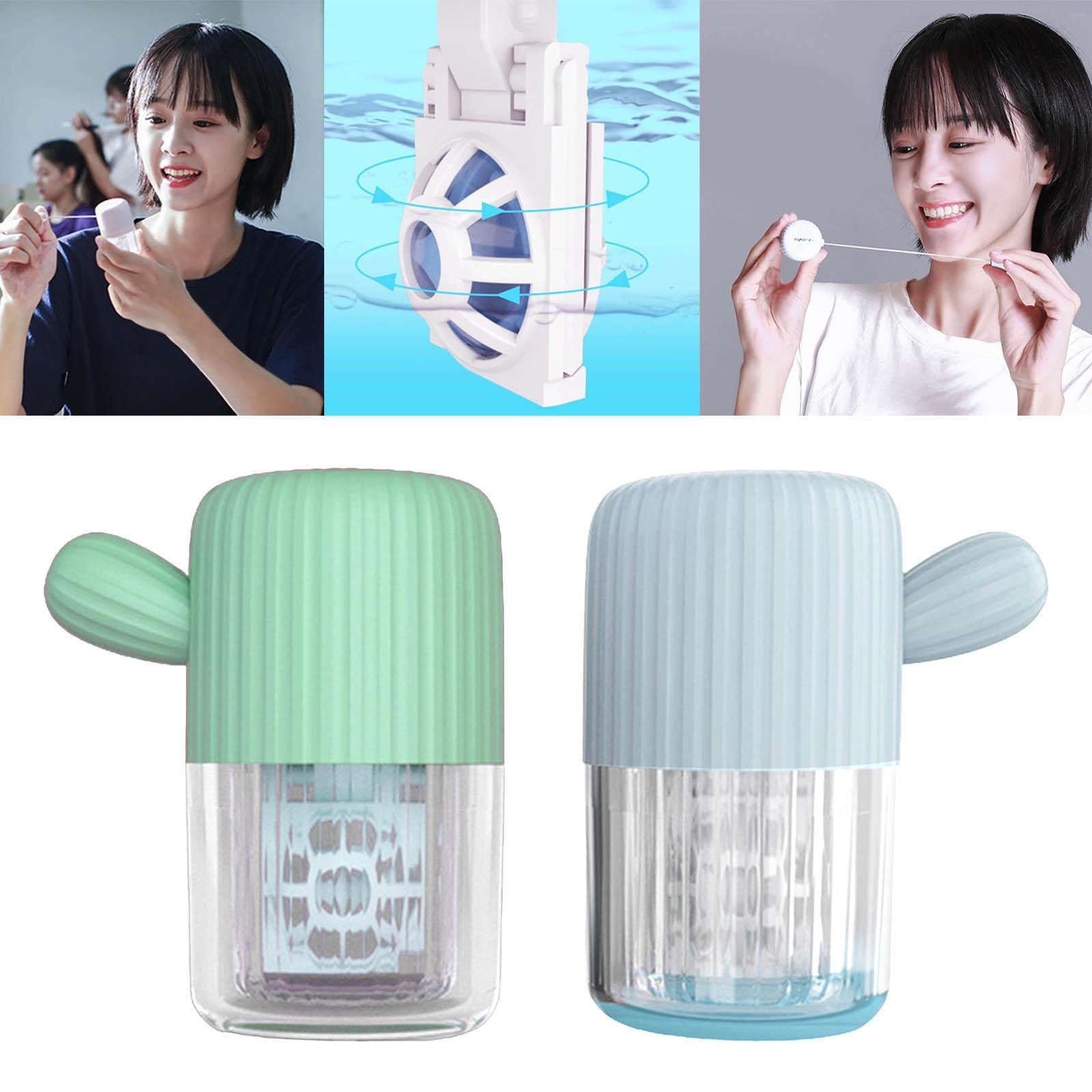 Contact Lens Cleaner Washer Manually No Need Charge Plastic for Travel Green