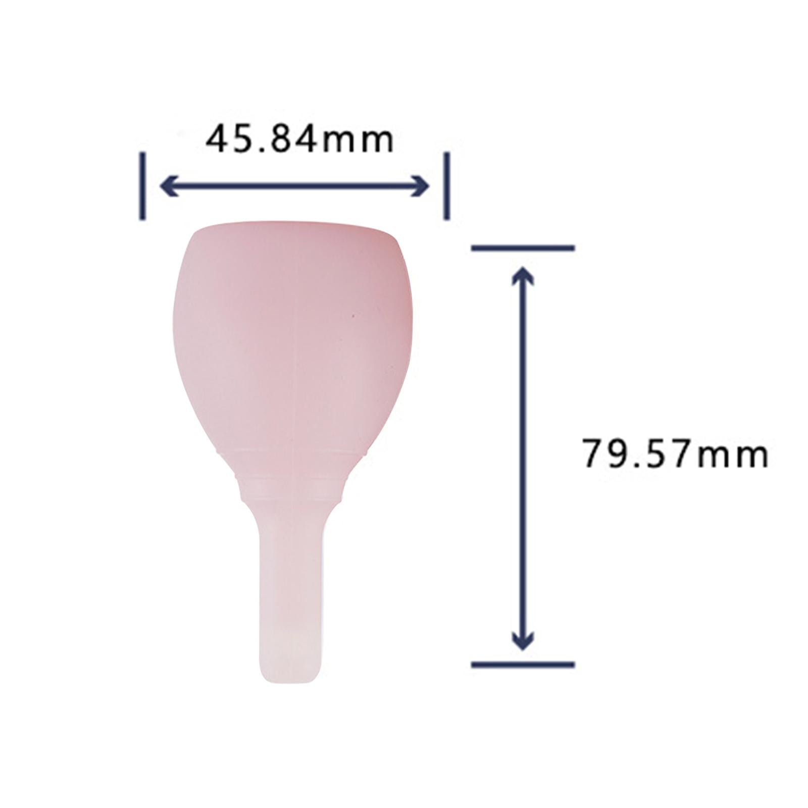 Female Silicone Menstrual Cup Breathable Travel Reusable Collector L Pink
