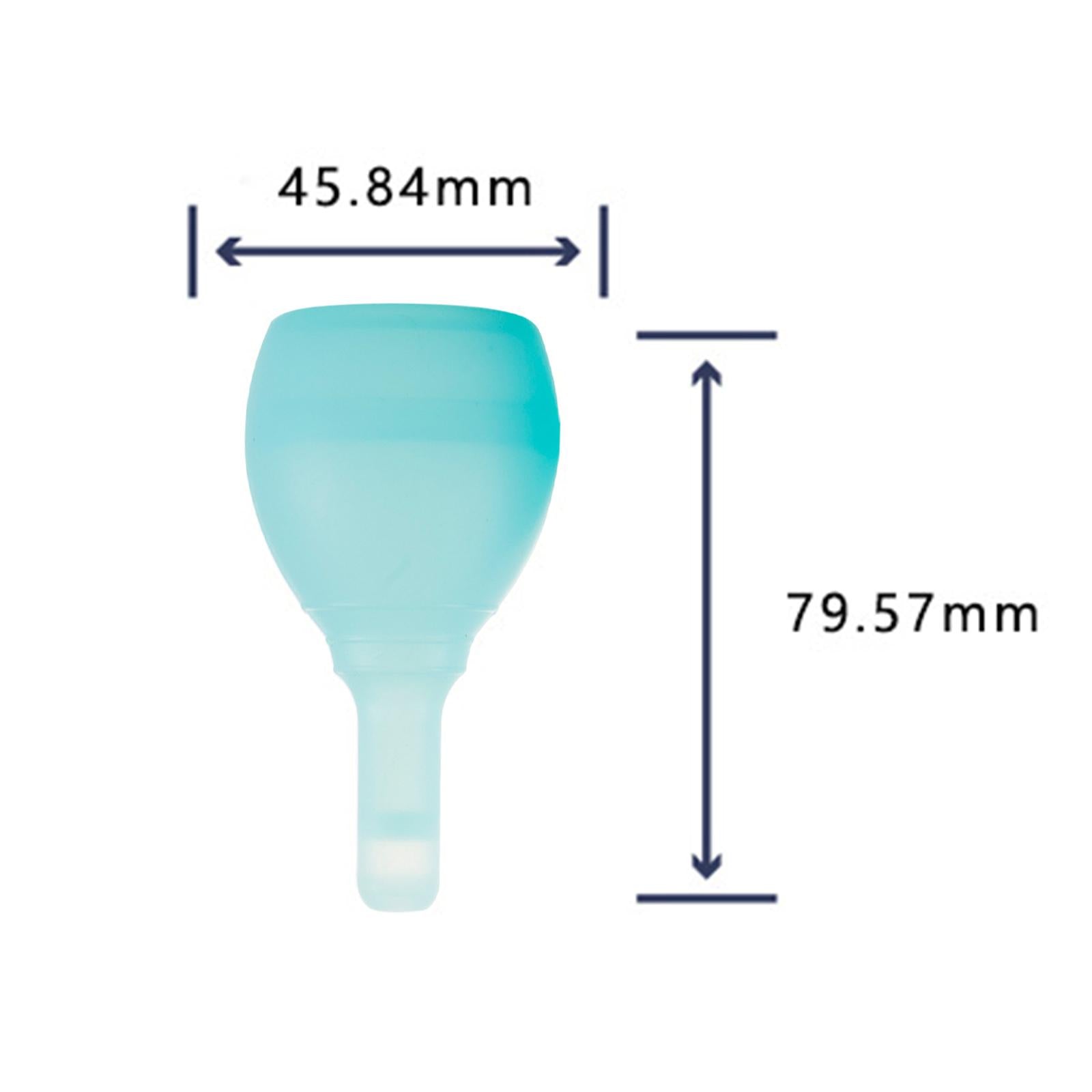 Female Silicone Menstrual Cup Breathable Travel Reusable Collector L Blue