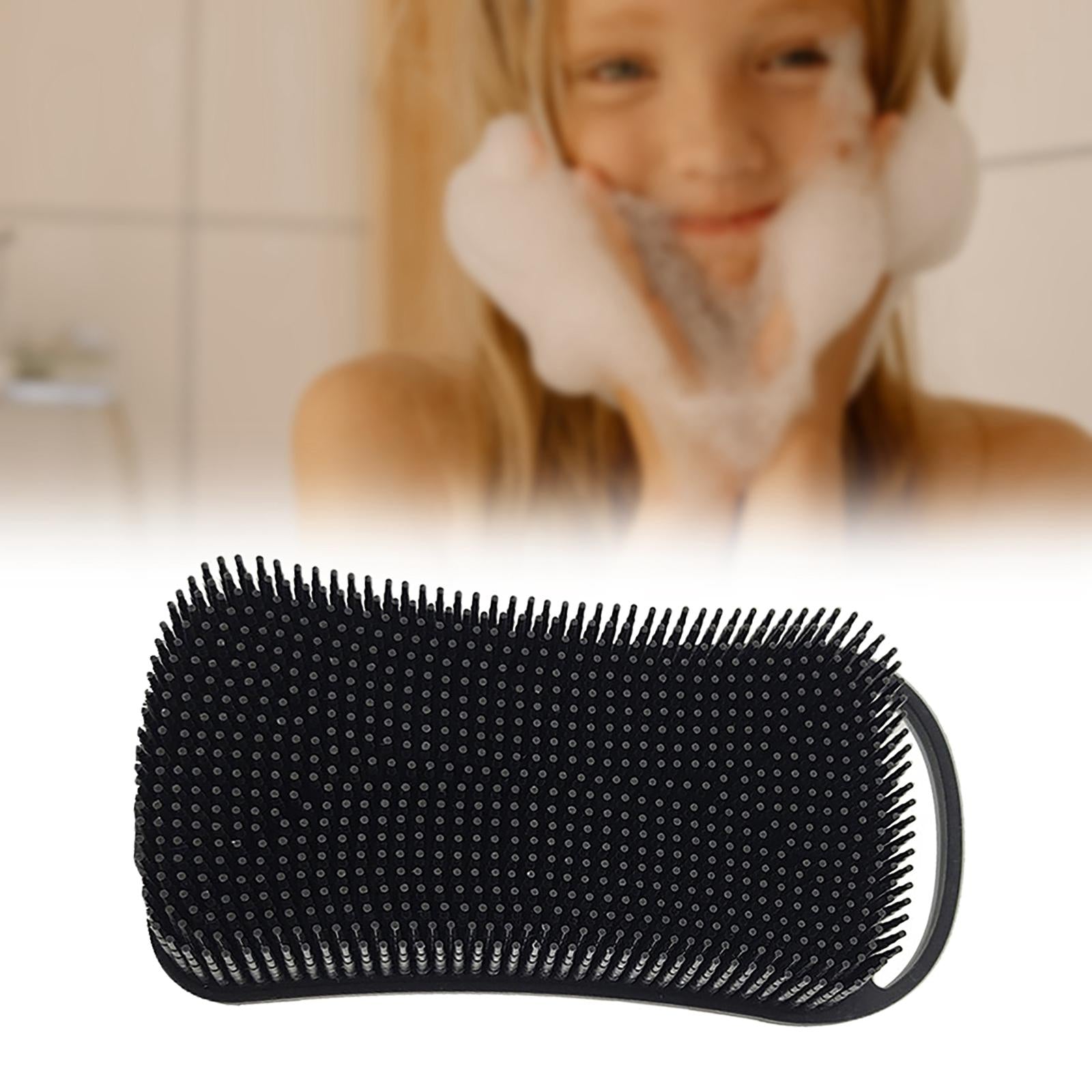 Silicone Body Scrubber Gentle Exfoliating Skin Shower Skin Care Black