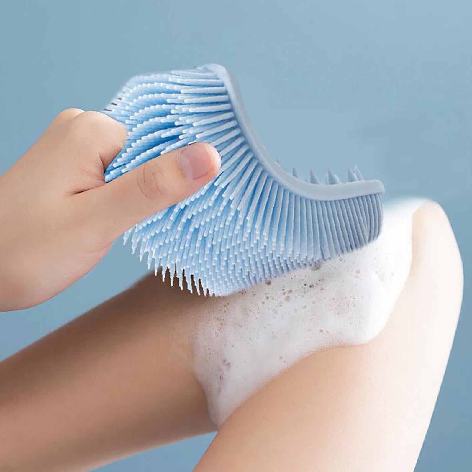 Silicone Body Scrubber Gentle Exfoliating Skin Shower Skin Care Blue