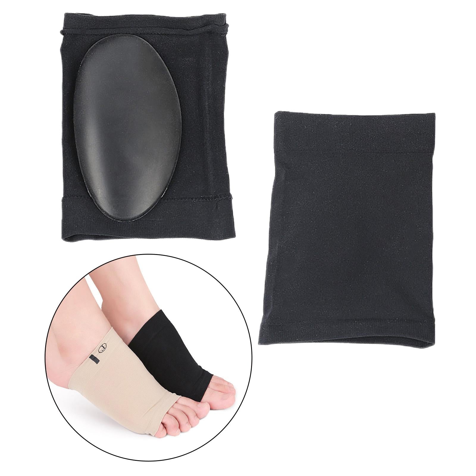 Cushioned Arch Support Braces Gel Pad Plantar Fasciitis Relief Brace  Black