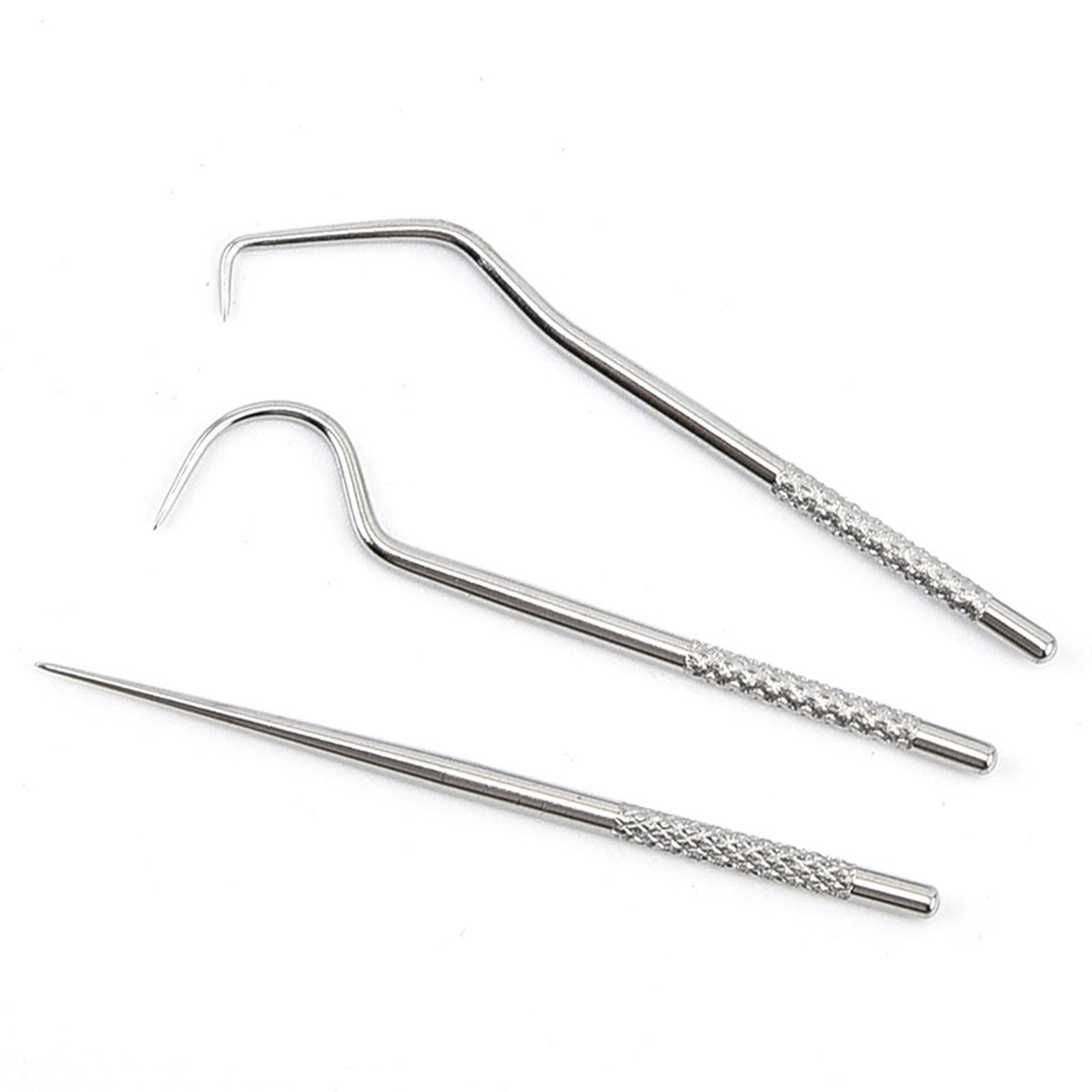 Toothpicks Pocket Set Reusable with Holder Metal Toothpicks  Set of 4