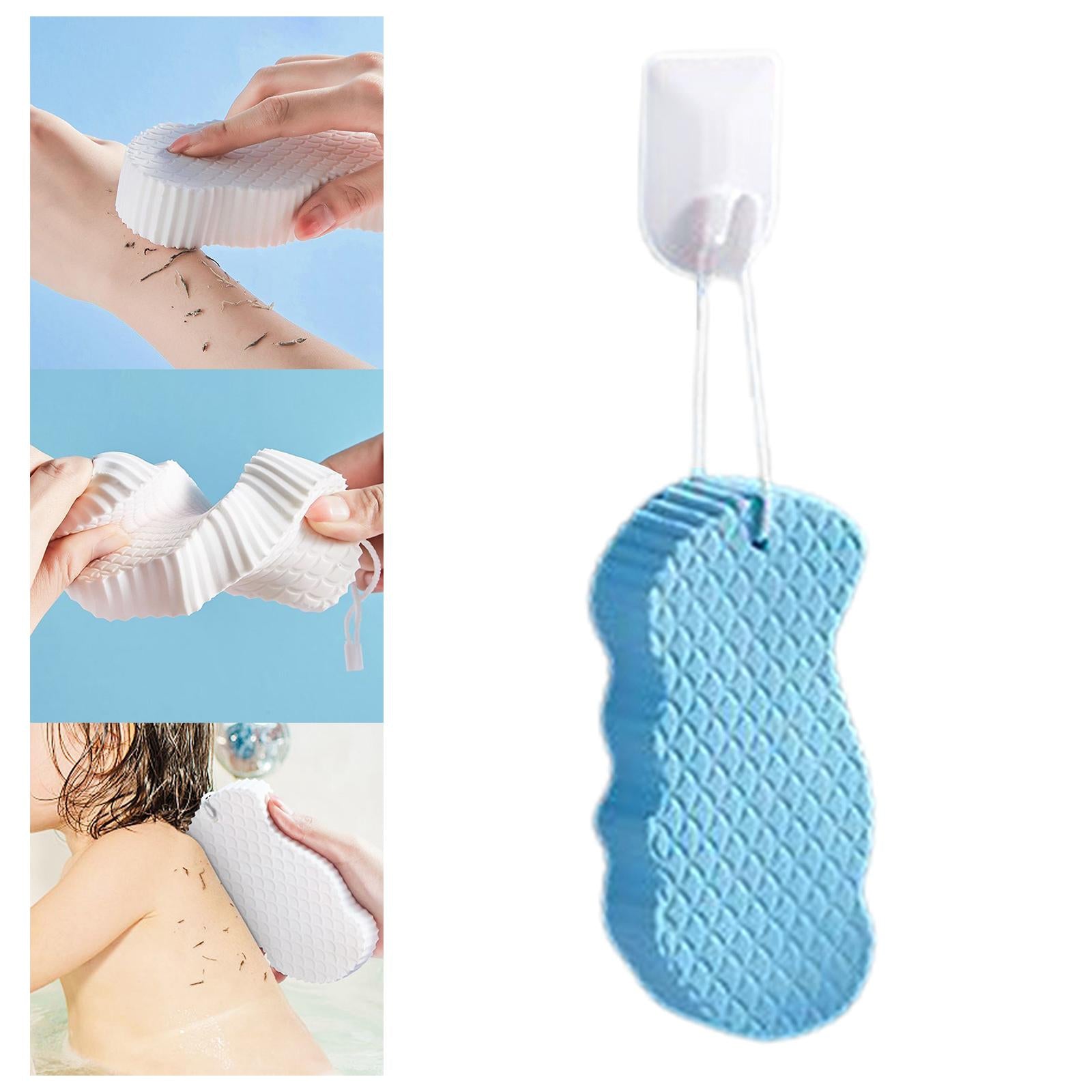 Shower Sponge Soft Cute Shapes Exfoliating for Gentle Cleansing Kids Men Blue