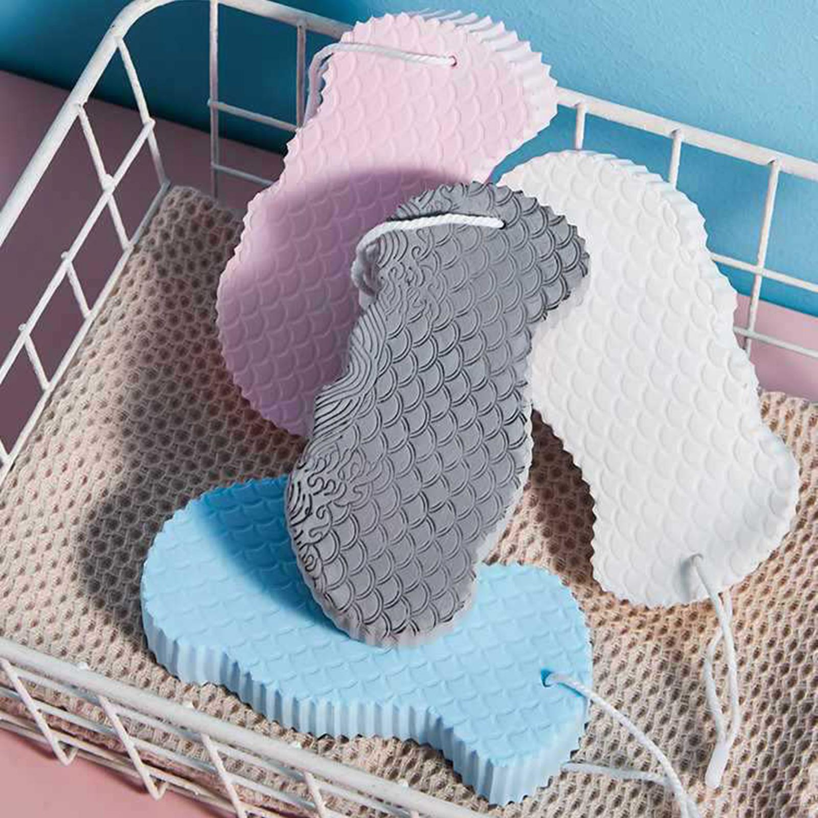 Shower Sponge Soft Cute Shapes Exfoliating for Gentle Cleansing Kids Men White
