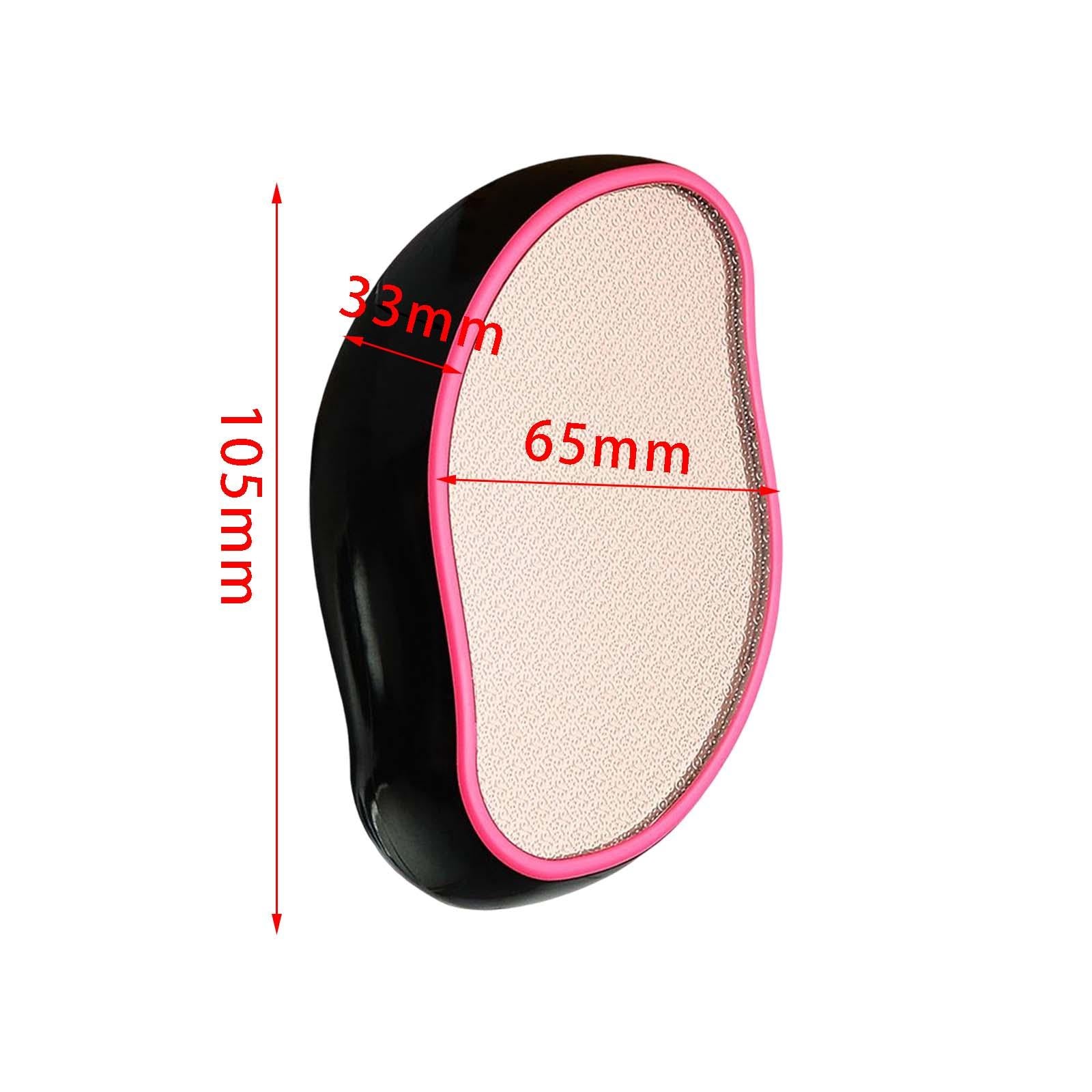 Foot File Callus Remover Foot Scraper for Home Travel Use Rose Red+Black