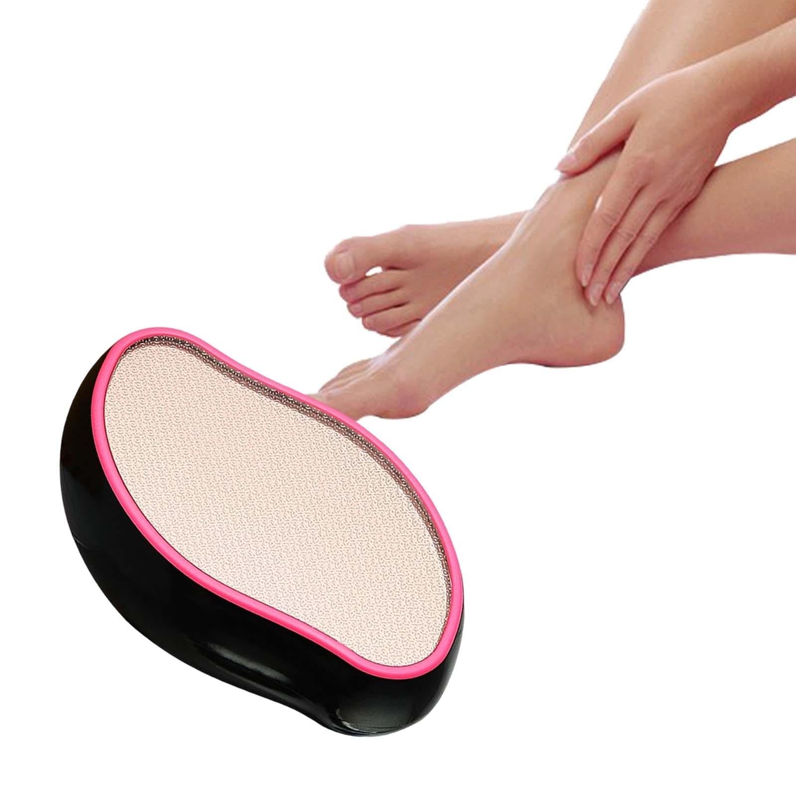 Foot File Callus Remover Foot Scraper for Home Travel Use Rose Red+Black