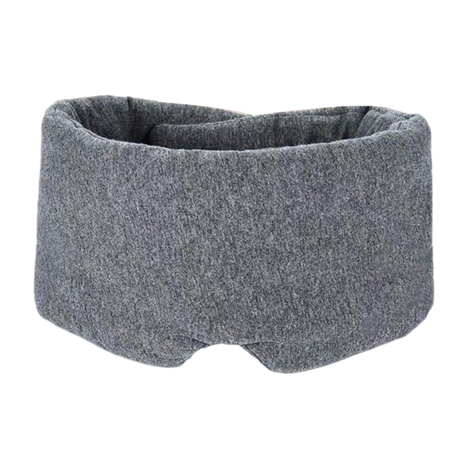 Cotton Sleep Eye Mask Breathable Soft for Travel Home Men Women Heather Grey