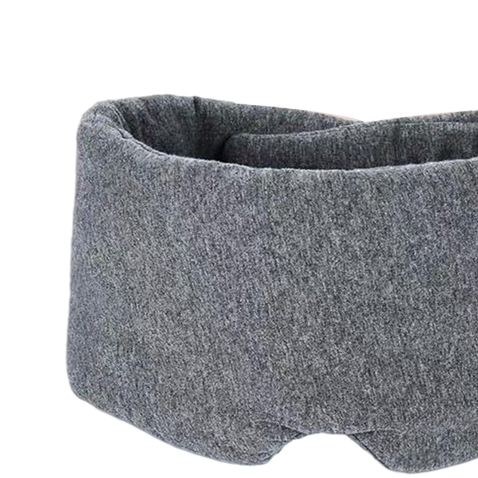 Cotton Sleep Eye Mask Breathable Soft for Travel Home Men Women Heather Grey