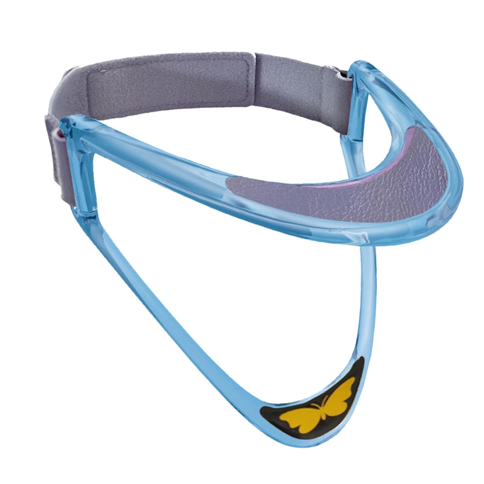 Cervical Collar Traction PU Pad Adjustable Neck Corrector for Men Women Blue